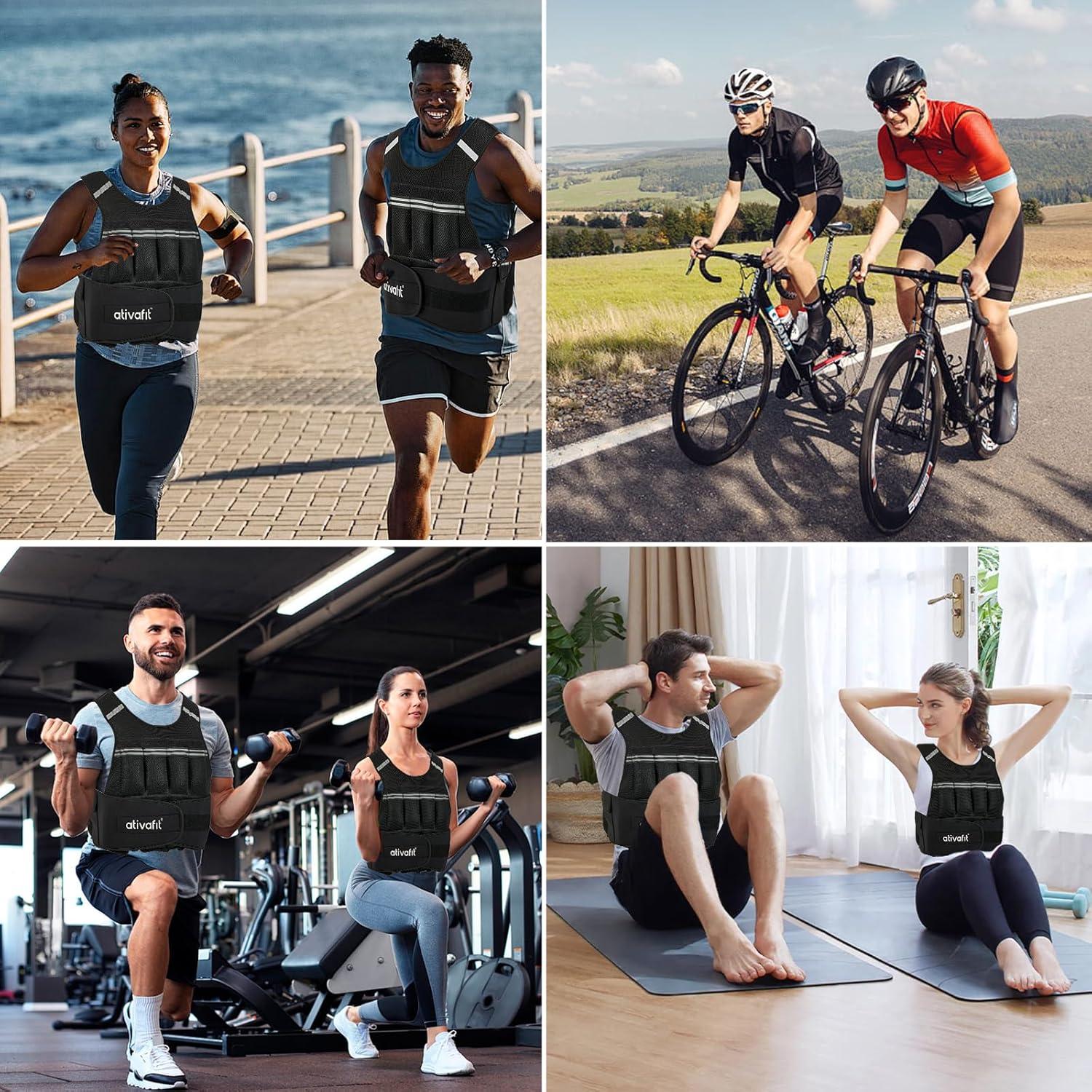 Chaleco con peso ajustable Ativafit 9.97 kg para entrenamiento