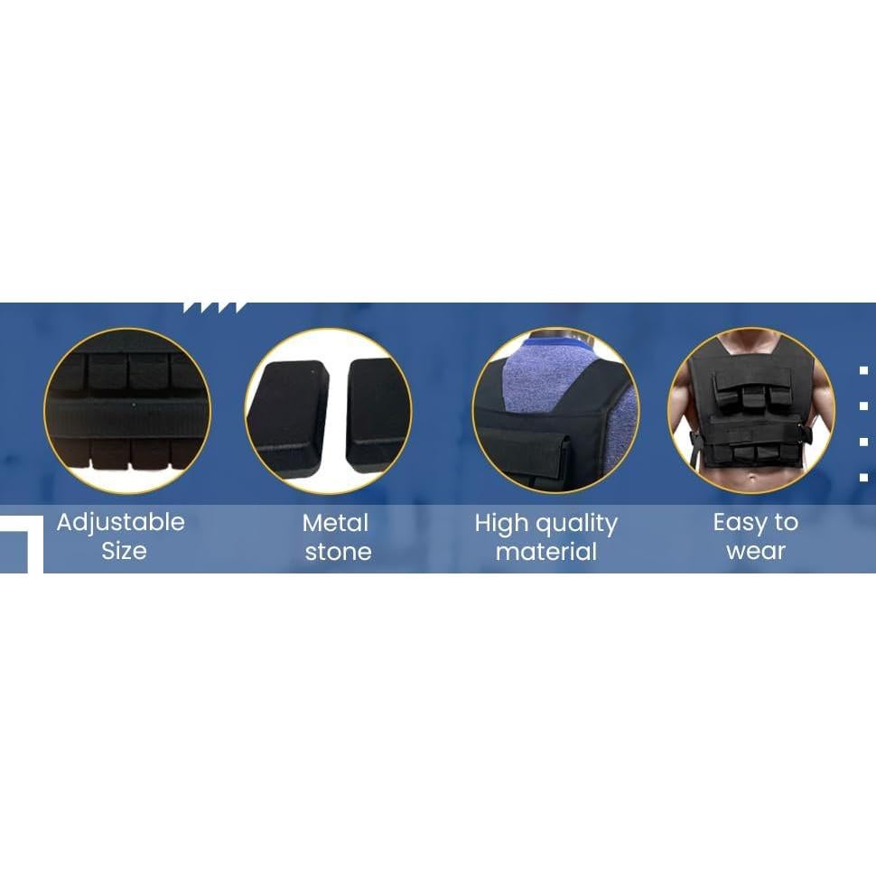 Chaleco de Pesas Ajustable GYMENIST 6.12 kg Negro