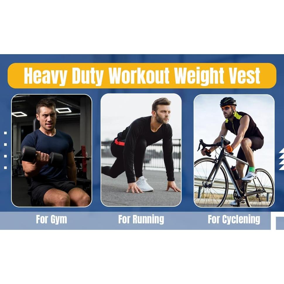 Chaleco de Pesas Ajustable GYMENIST 6.12 kg Negro