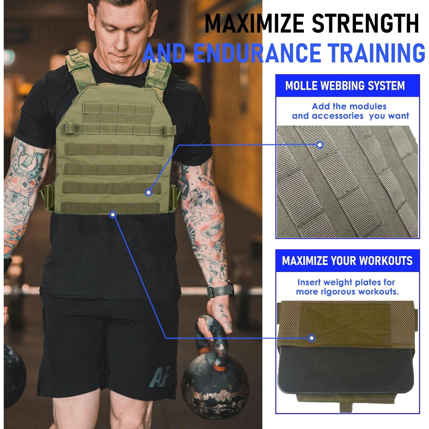 Chaleco con Peso Ajustable Miramrax para Entrenamiento Fitness