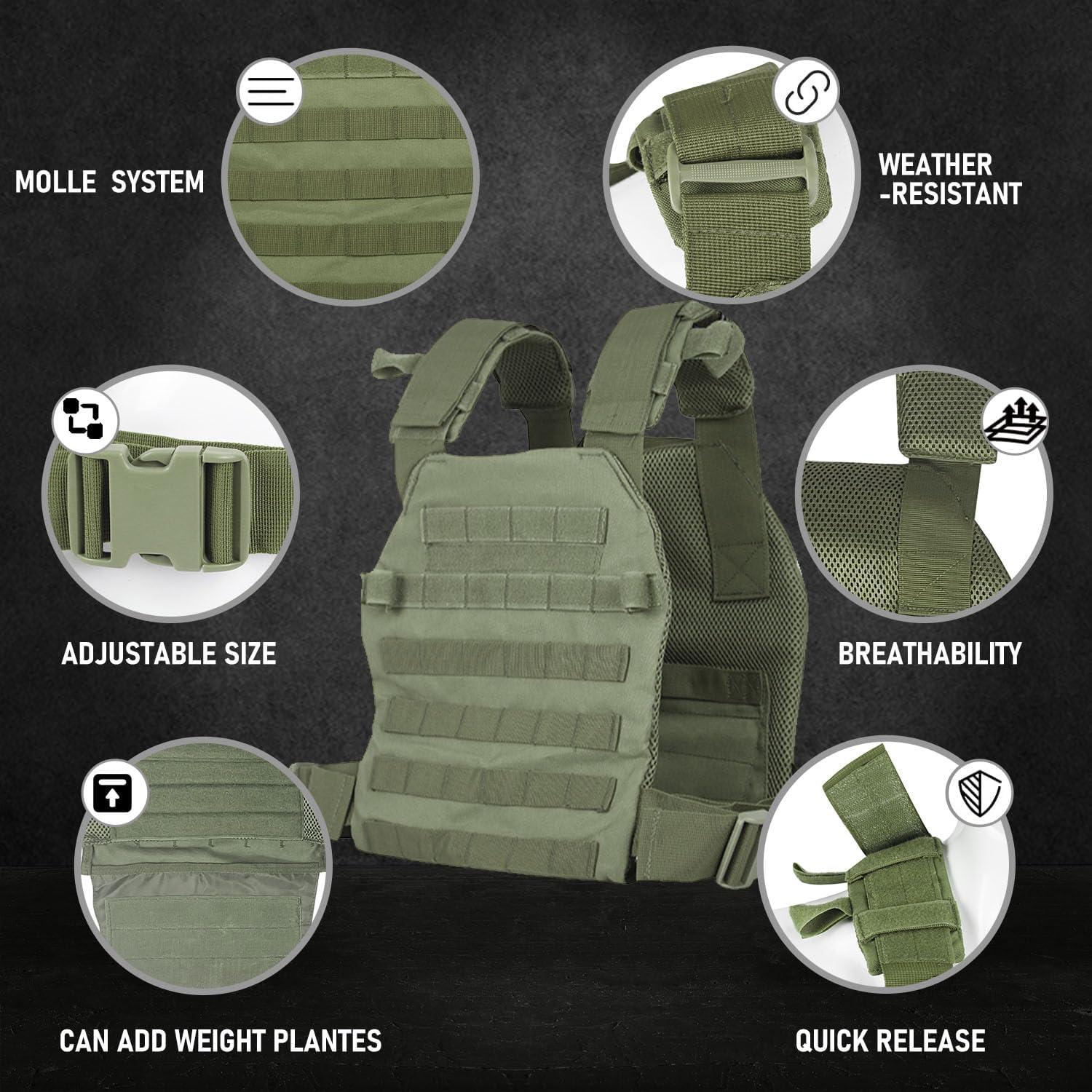 Chaleco con Peso Ajustable Miramrax para Entrenamiento Fitness