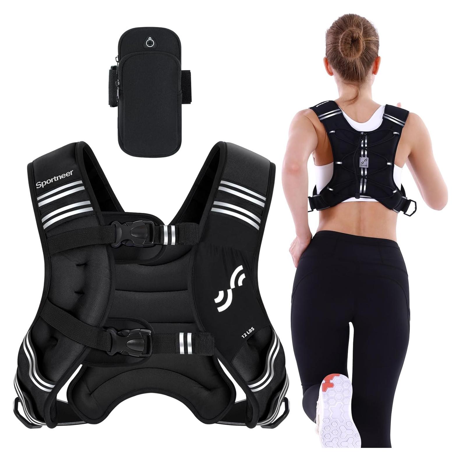 Chaleco con peso Sportneer 3.6kg para entrenamiento fitness