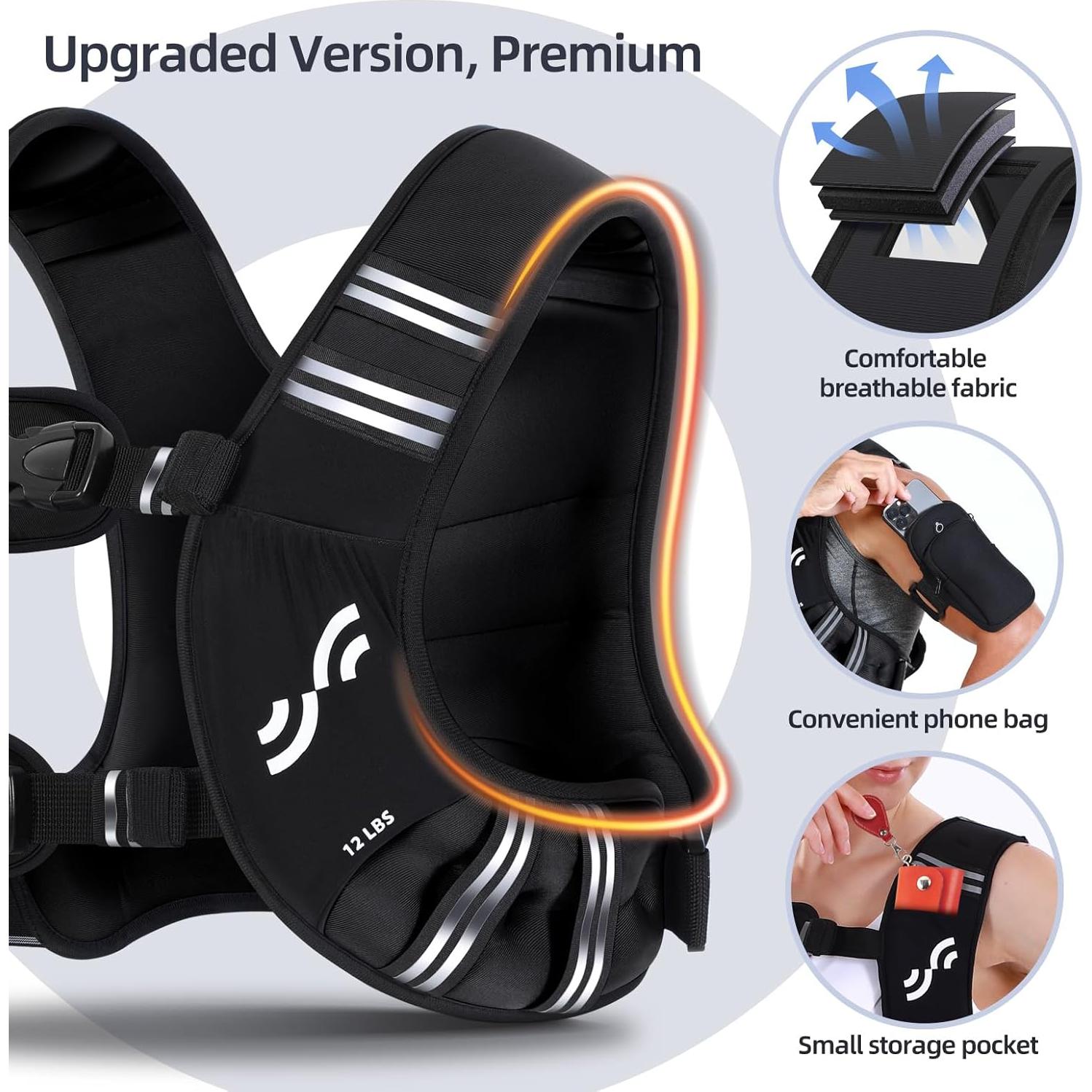 Chaleco con peso Sportneer 3.6kg para entrenamiento fitness