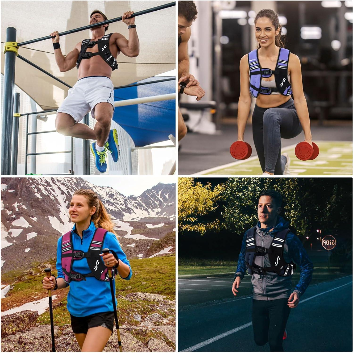 Chaleco con peso Sportneer 3.6kg para entrenamiento fitness