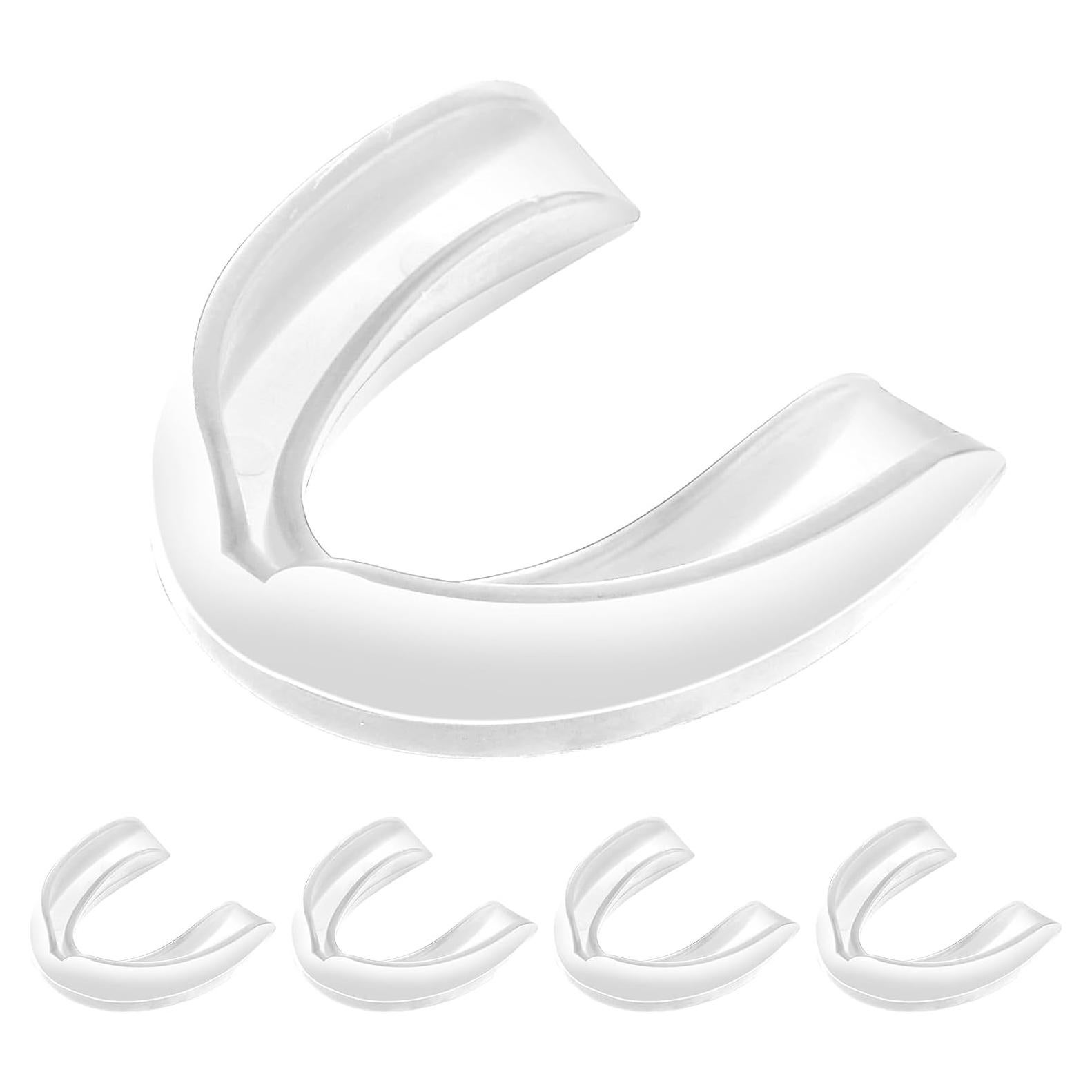 5 Protectores Bucales Deportivos Transparentes Ptwola 6.5x3.5cm