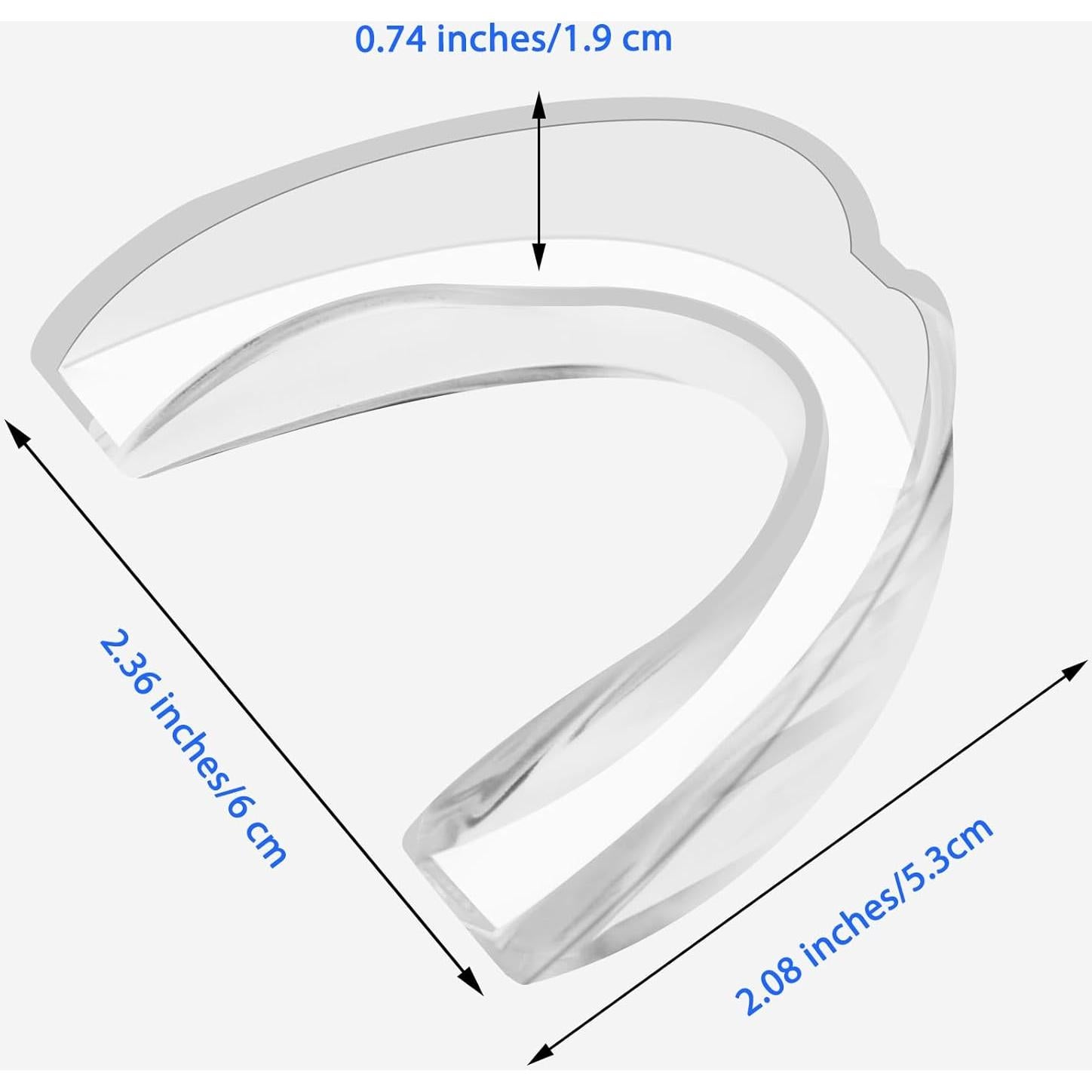 5 Protectores Bucales Deportivos Transparentes Ptwola 6.5x3.5cm