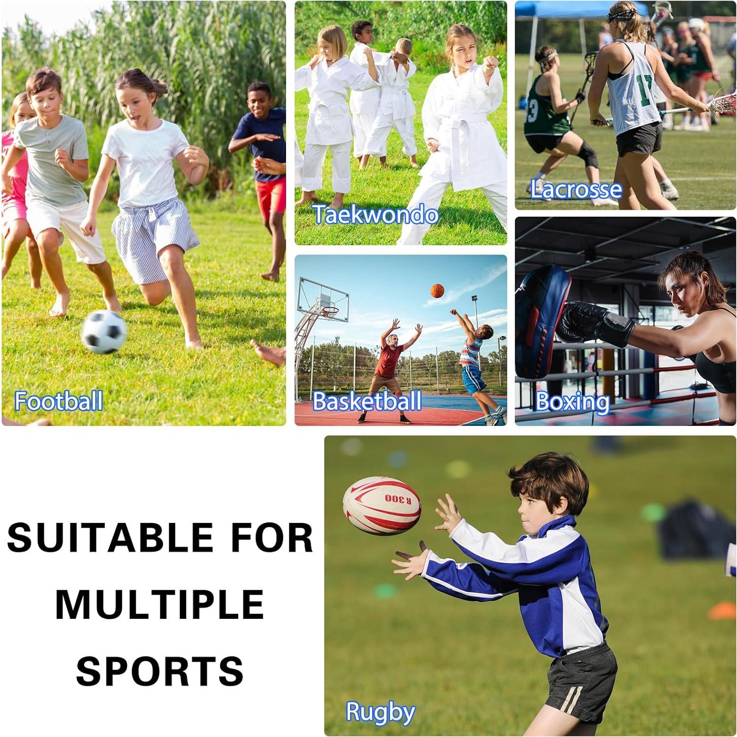 5 Protectores Bucales Deportivos Transparentes Ptwola 6.5x3.5cm