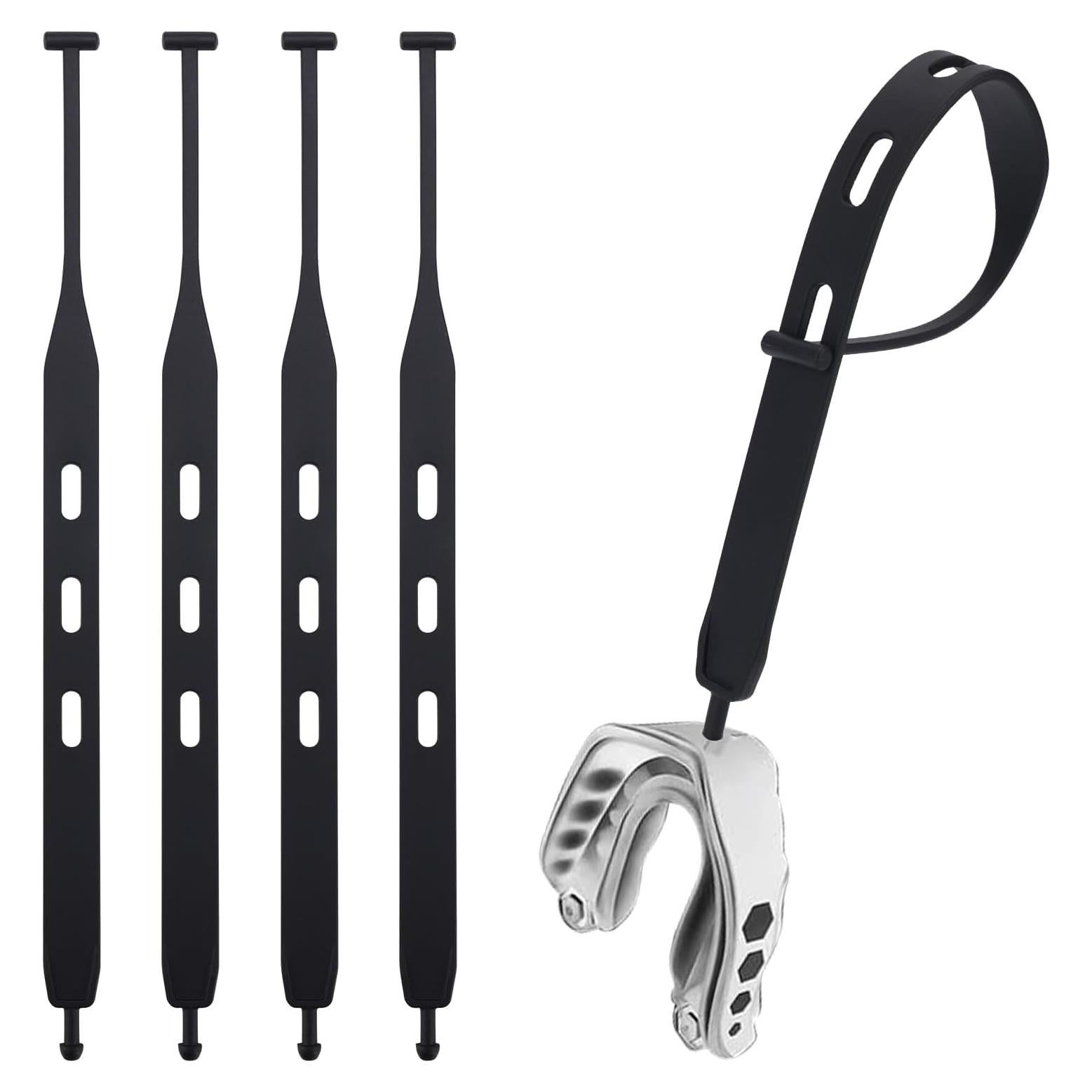 5 Correas de Protector Bucal Universal Gosknor - Negro 18.1cm