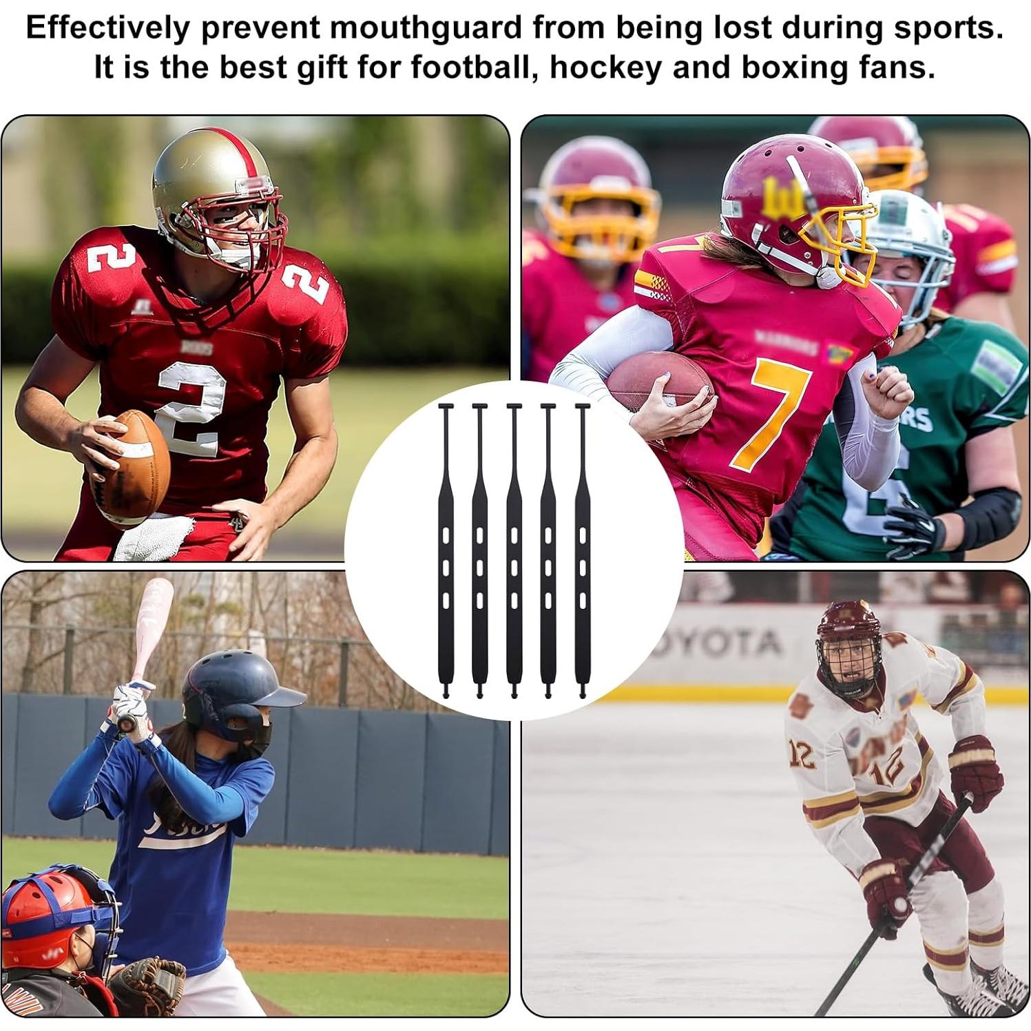 5 Correas de Protector Bucal Universal Gosknor - Negro 18.1cm