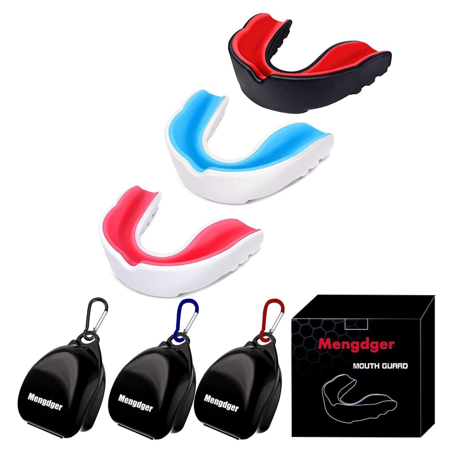 Protector Bucal Juvenil Mengdger para Fútbol y Deportes - 3 Piezas