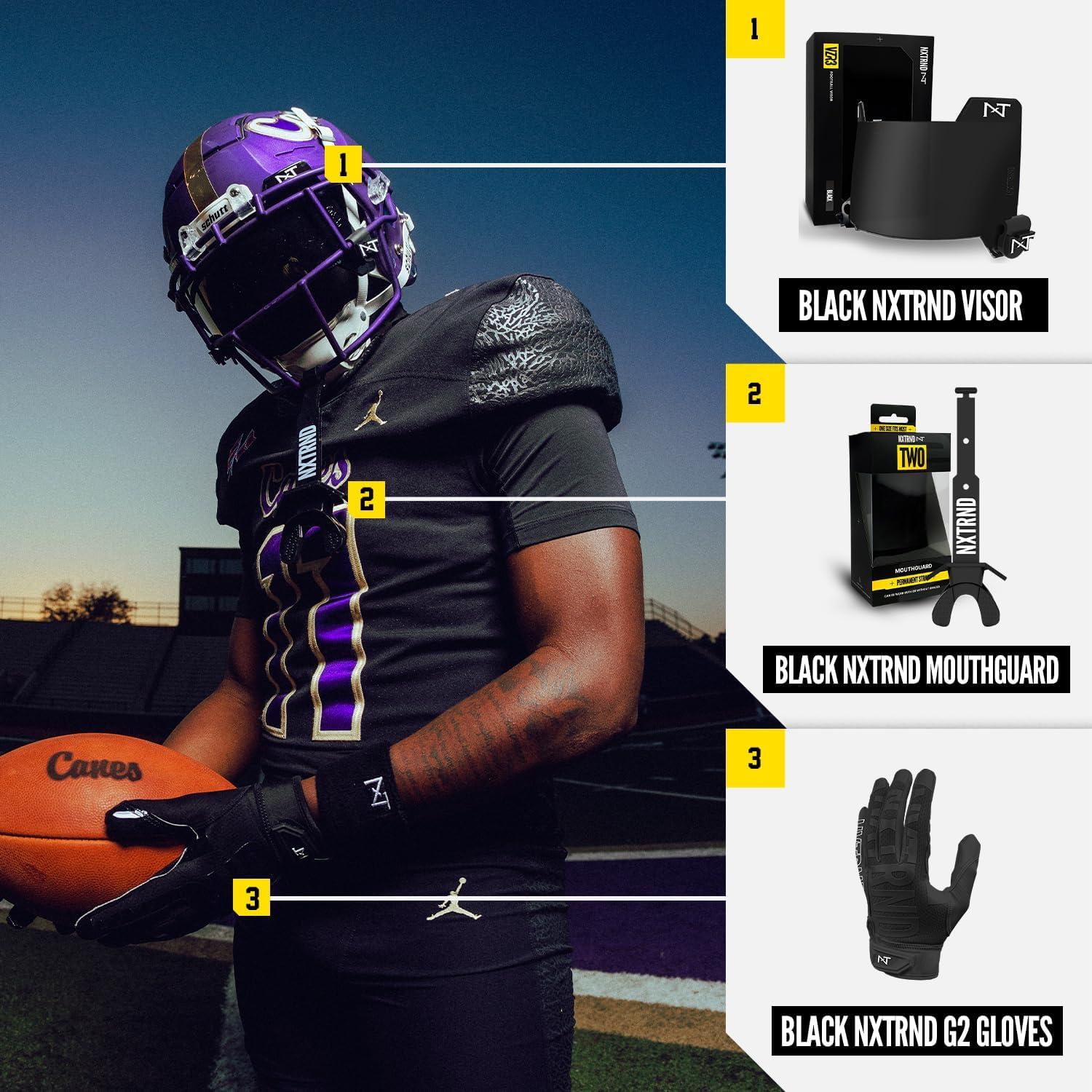 Protector Bucal de Fútbol NXTRND SUVELAM Negro Ajustable