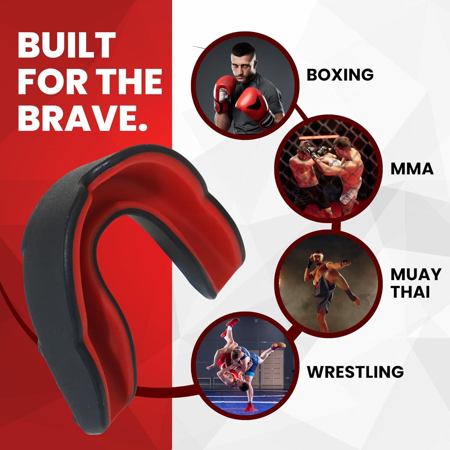 Protector Bucal Safe Grin para Boxeo y MMA - Negro Adulto