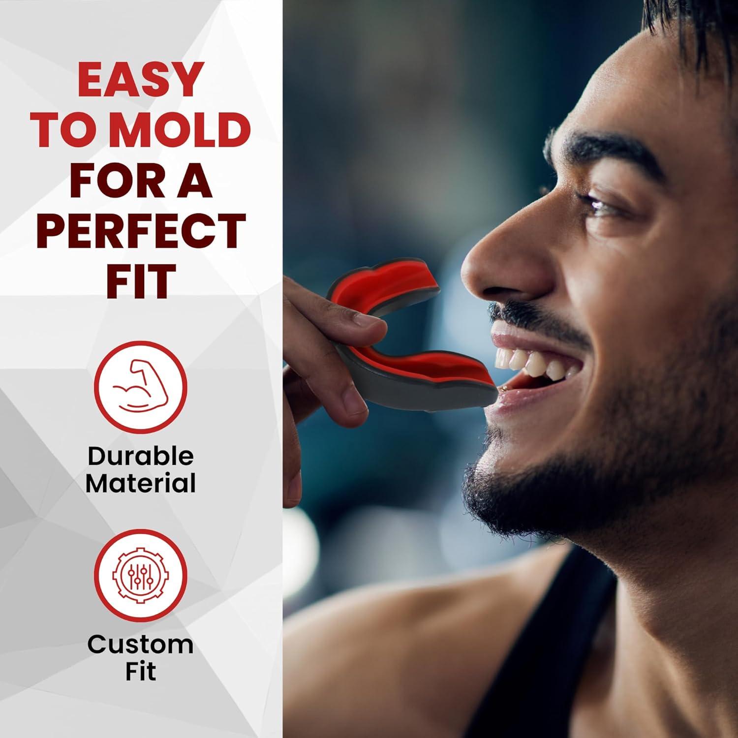 Protector Bucal Safe Grin para Boxeo y MMA - Negro Adulto