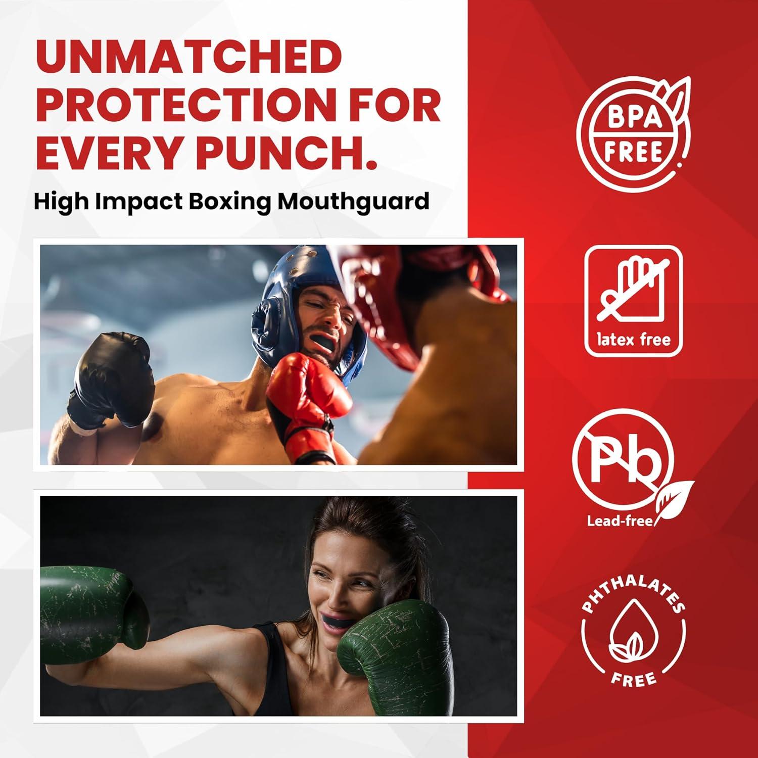 Protector Bucal Safe Grin para Boxeo y MMA - Negro Adulto