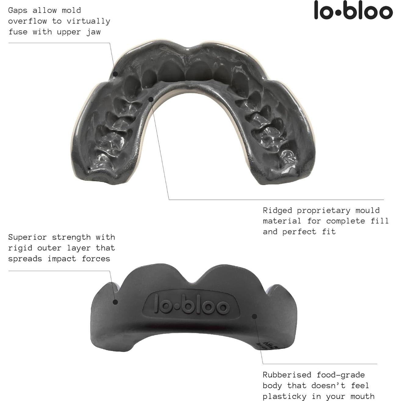 Protector Bucal Profesional PRO-FIT Doble Densidad Negro +14 años