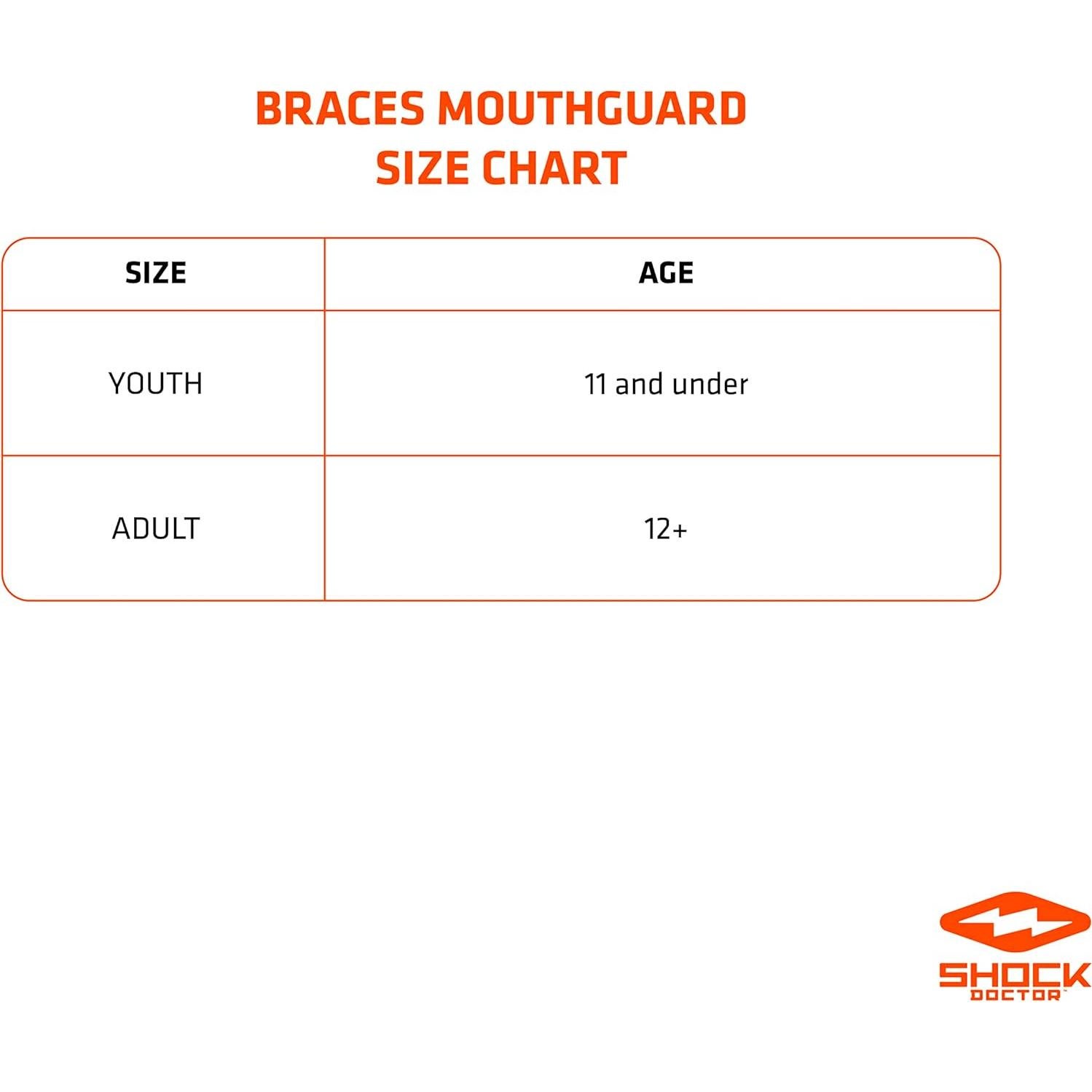 Protector Bucal Shock Doctor para Frenos Adulto Trbk/Whfng