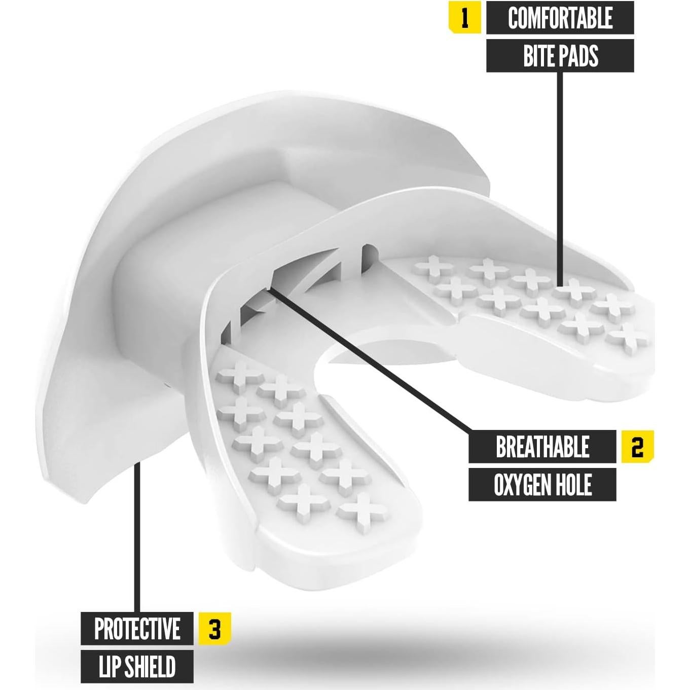Protector Bucal de Fútbol Nxtrnd One Blanco con Correa