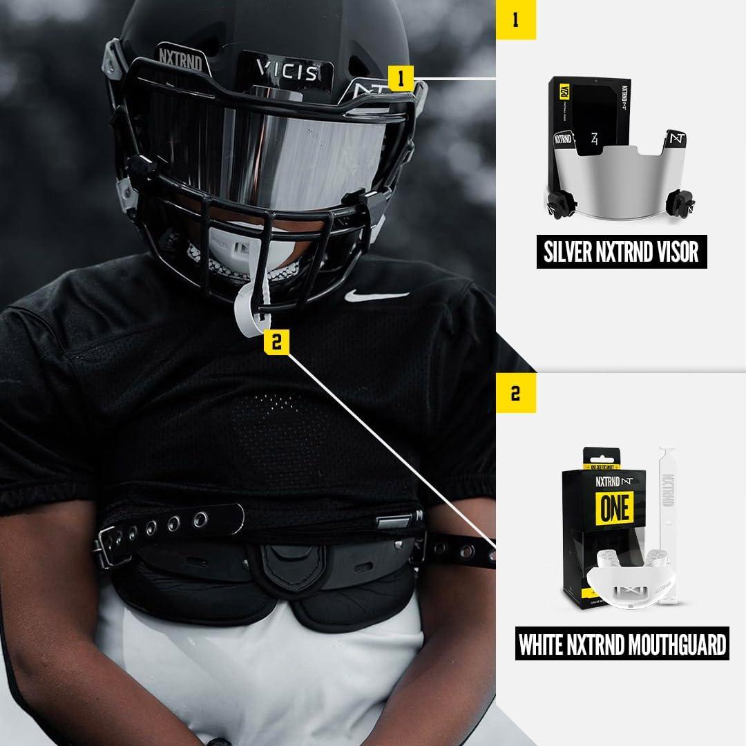 Protector Bucal de Fútbol Nxtrnd One Blanco con Correa