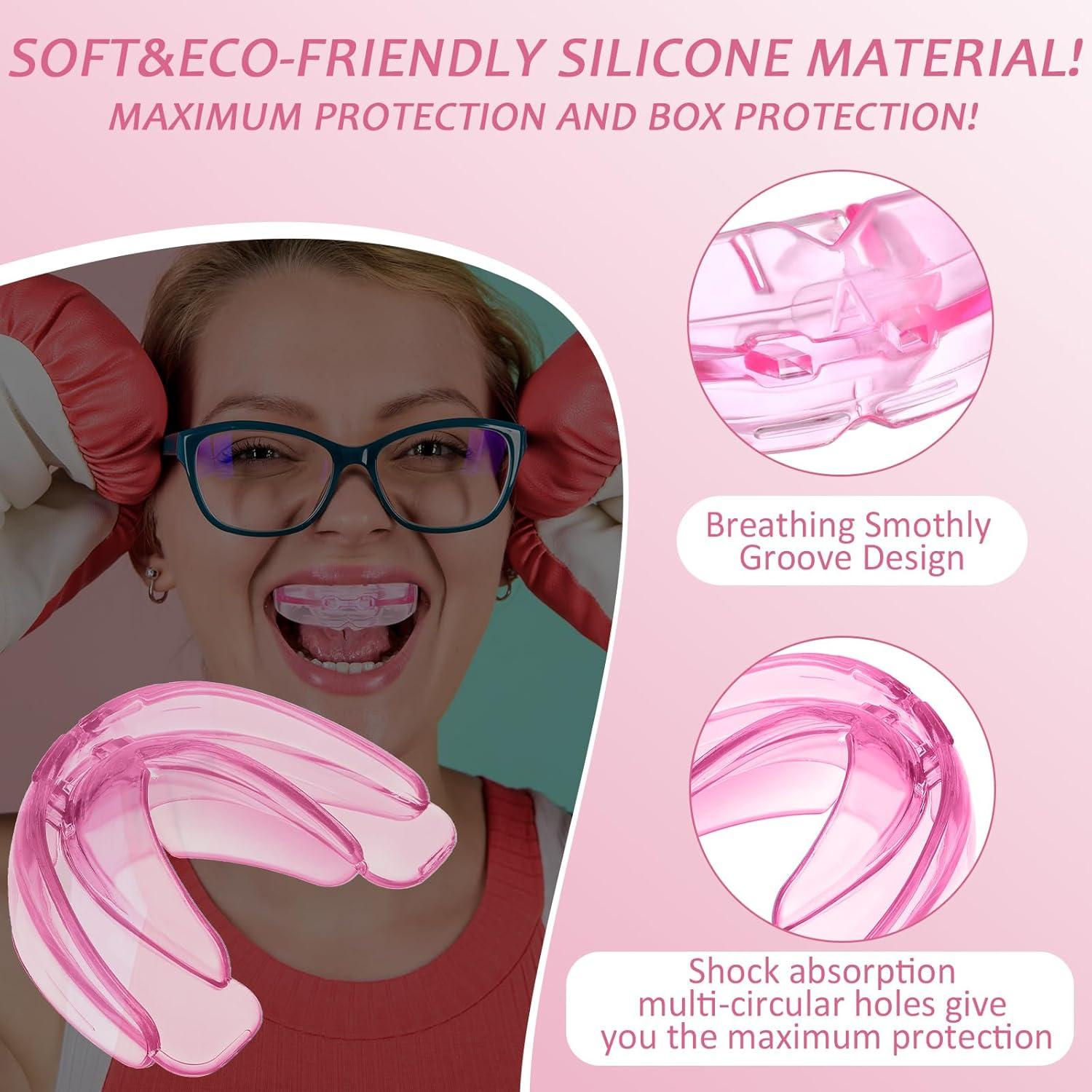 TOODOO 6 Protectores Bucales para Niños Fútbol Boxeo Rosa