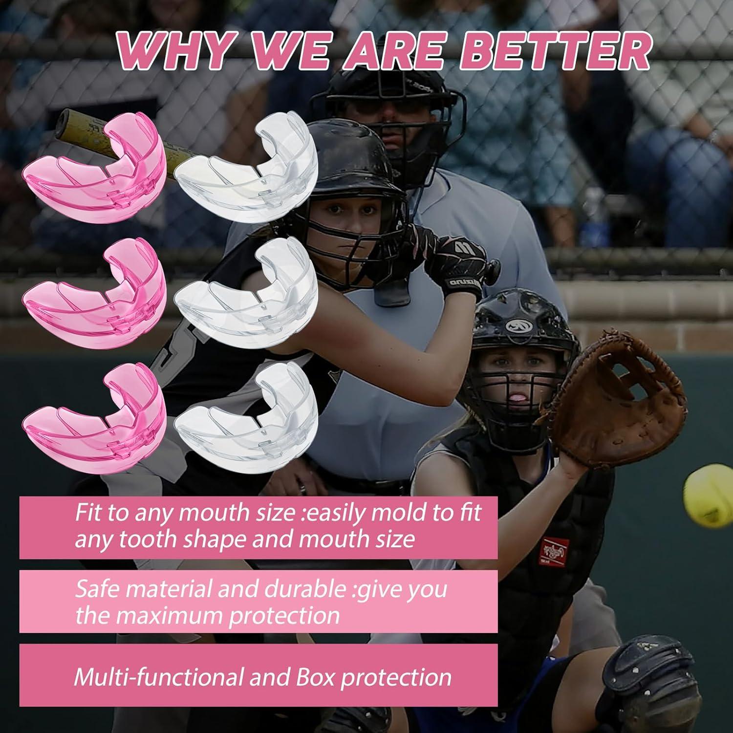 TOODOO 6 Protectores Bucales para Niños Fútbol Boxeo Rosa