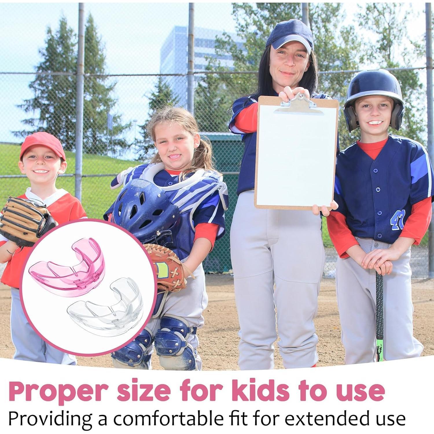 TOODOO 6 Protectores Bucales para Niños Fútbol Boxeo Rosa