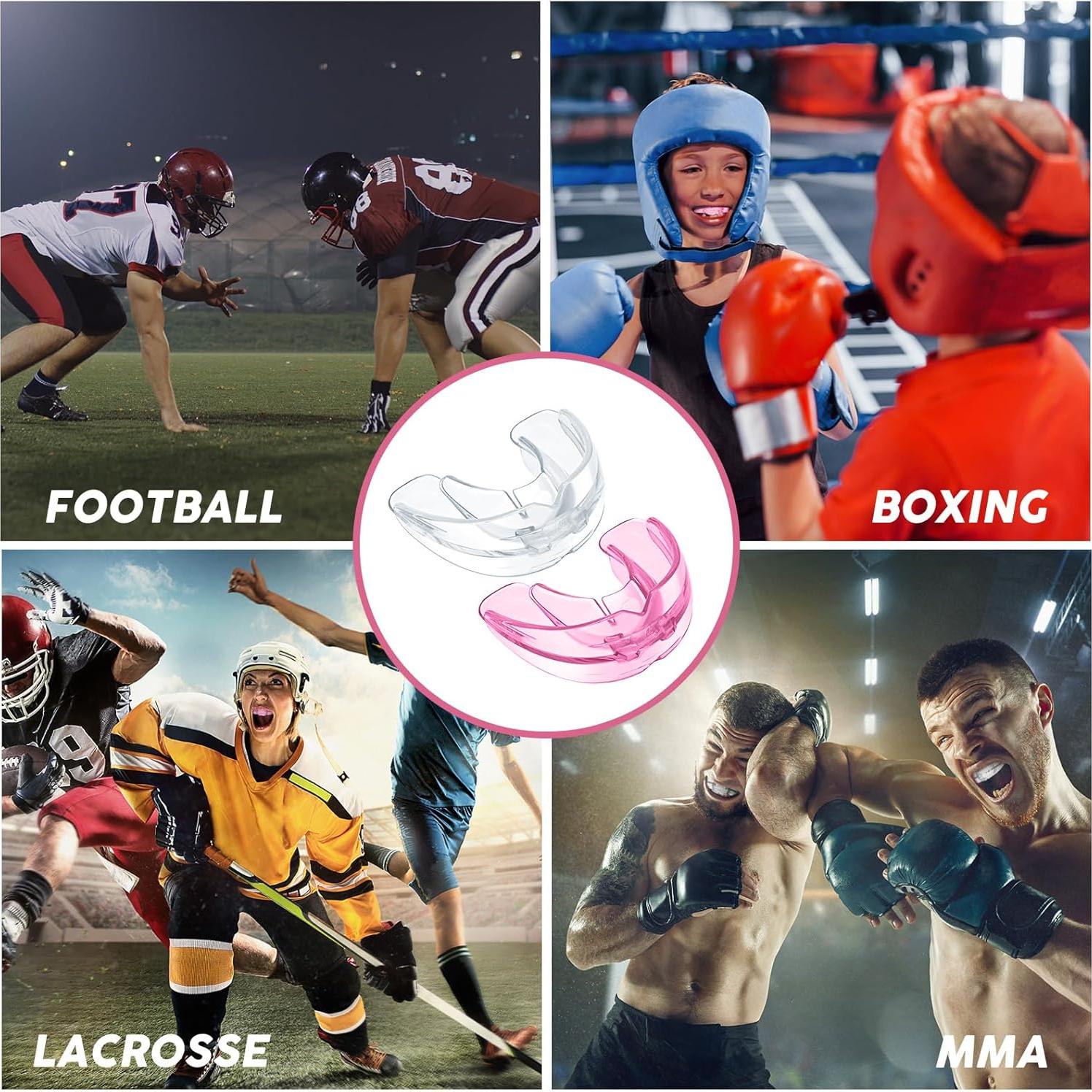 TOODOO 6 Protectores Bucales para Niños Fútbol Boxeo Rosa