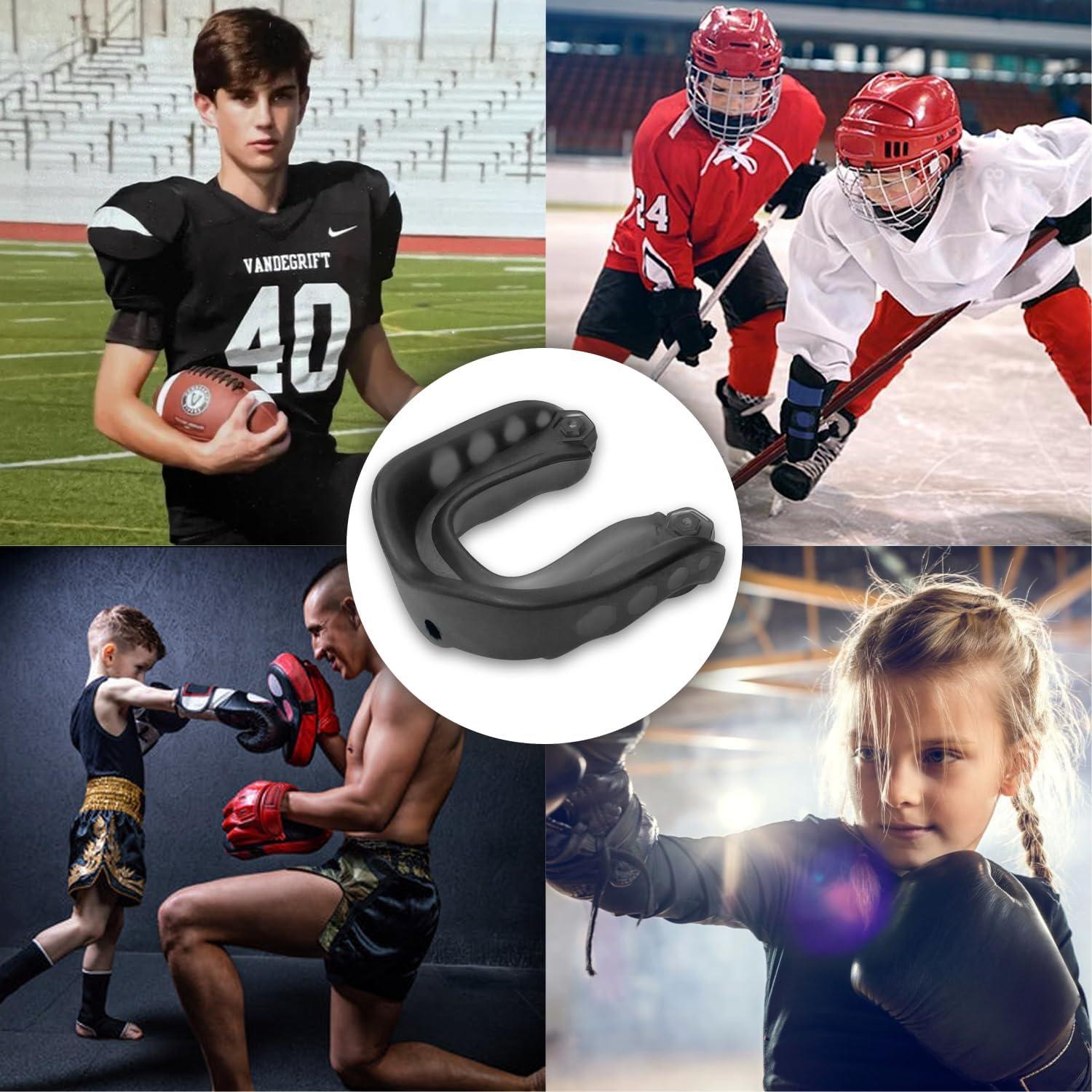 Protector Bucal Deportivo Ordbuum para Fútbol y Más - Azul y Negro