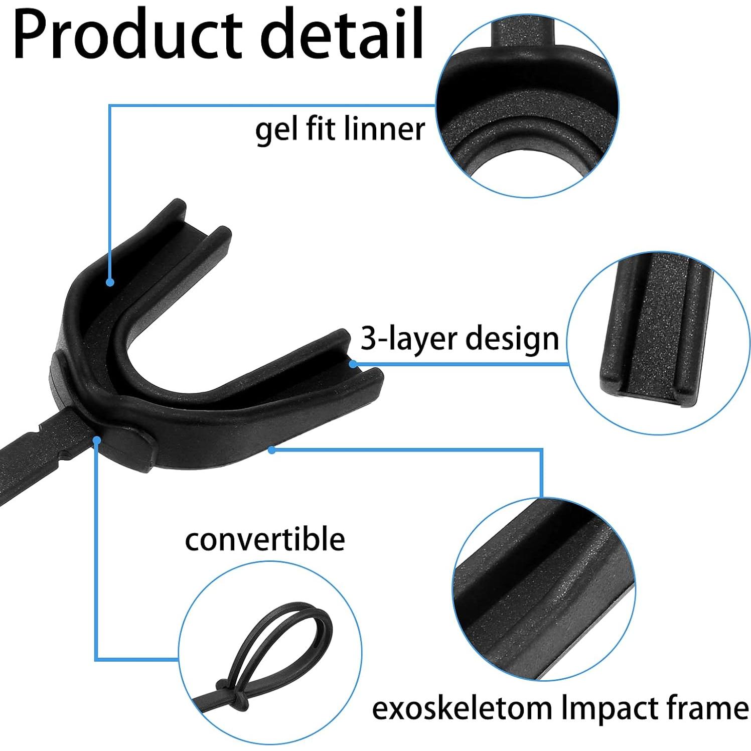 TOODOO 3 Protectores Bucales Juveniles de Silicona Negro