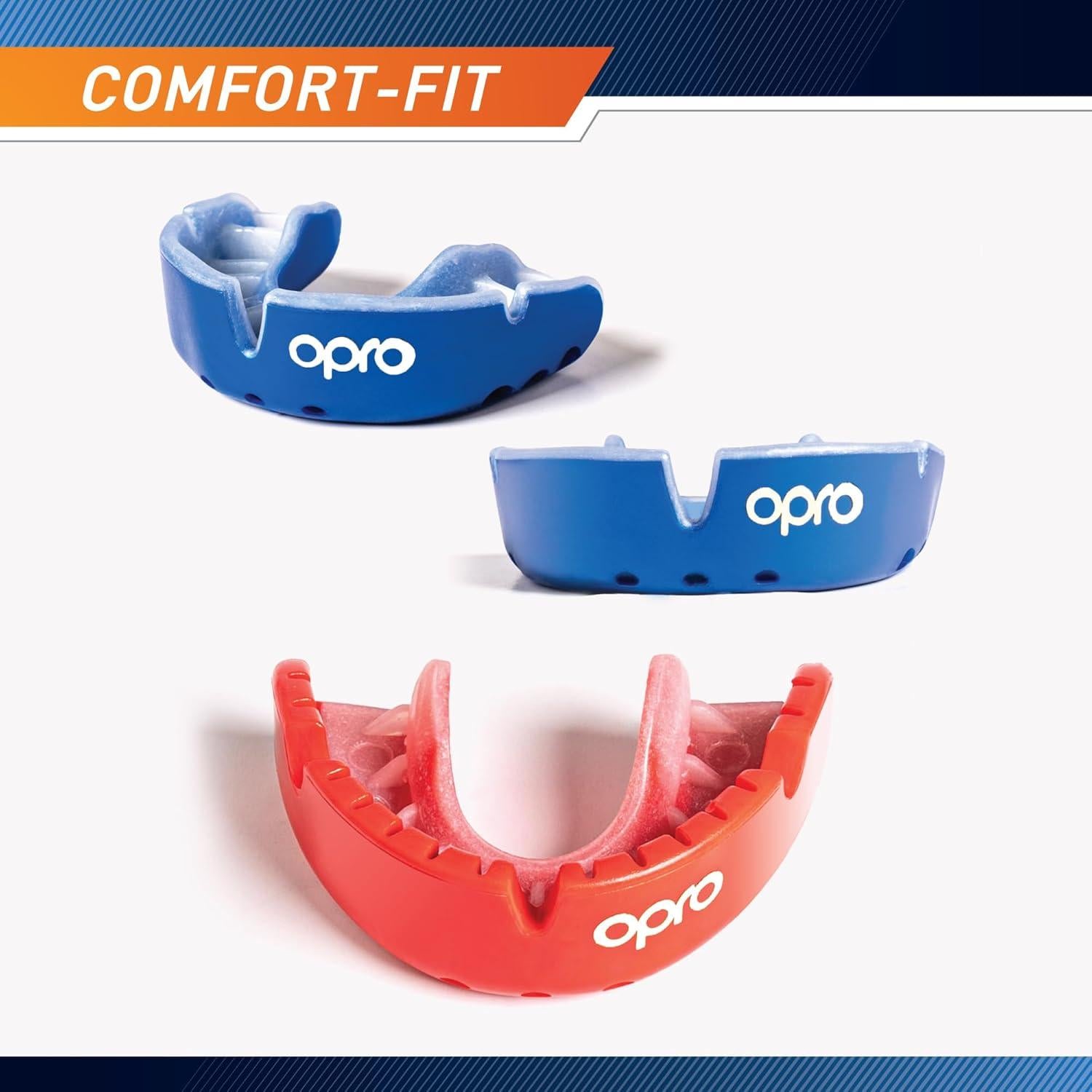 Protector Bucal Deportivo OPRO Marcy Adulto Negro - Ajuste Personalizado