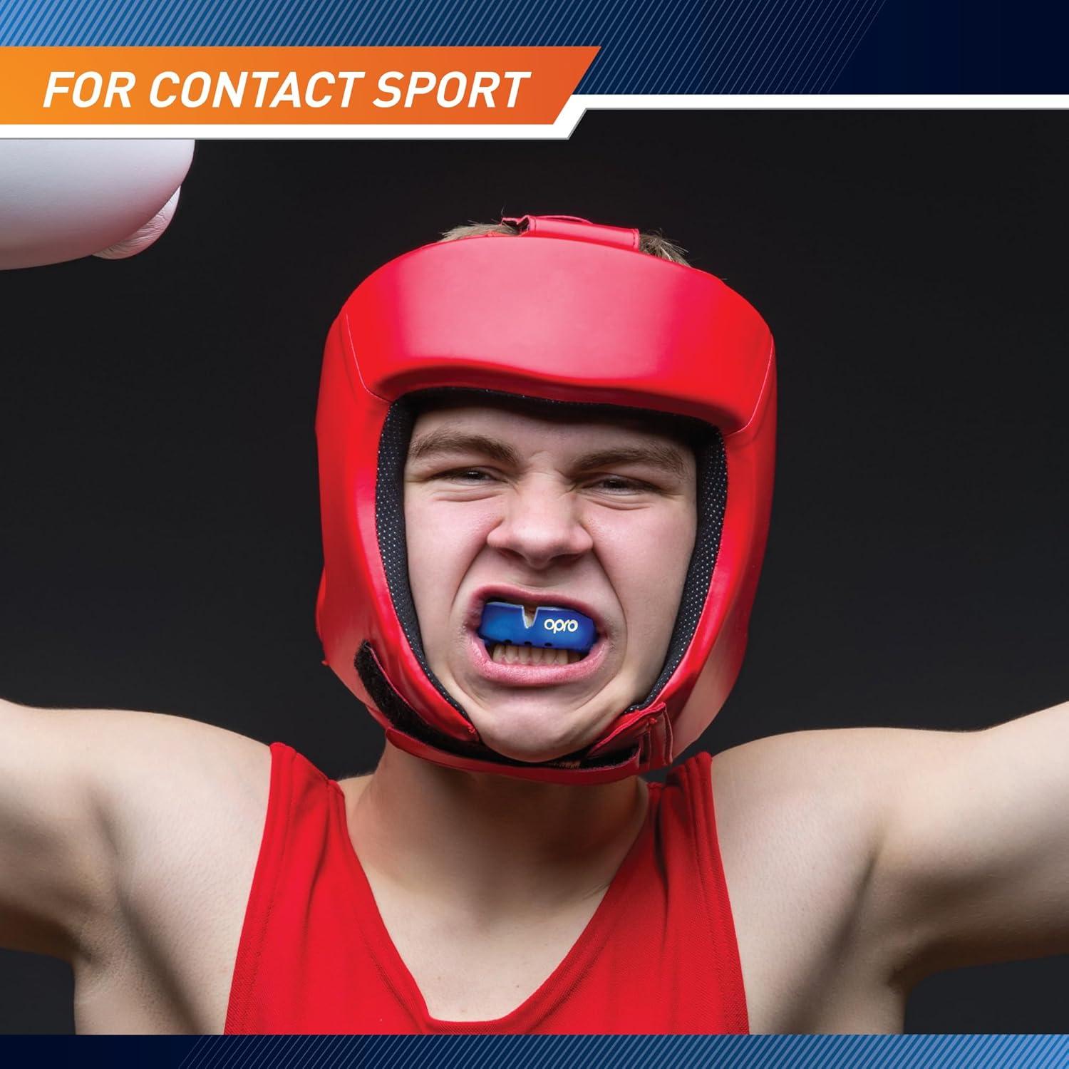 Protector Bucal Deportivo OPRO Marcy Adulto Negro - Ajuste Personalizado