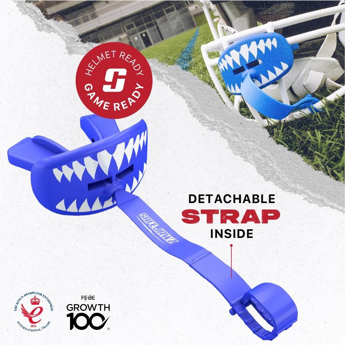 Protector Bucal SafeJawz Tiburón para Fútbol y Lacrosse