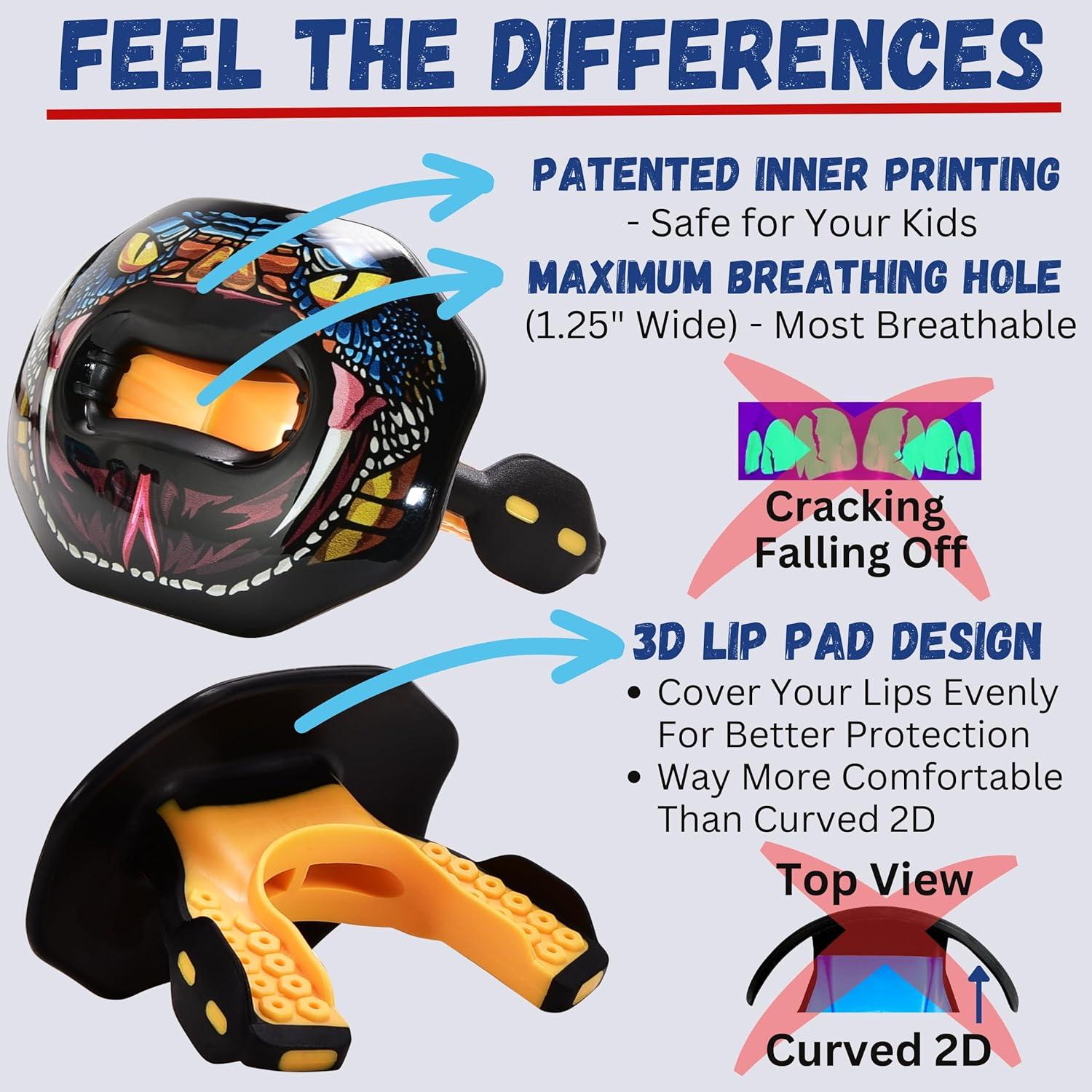 Protector Bucal Juvenil Oral Mart Stealth Viper para Fútbol