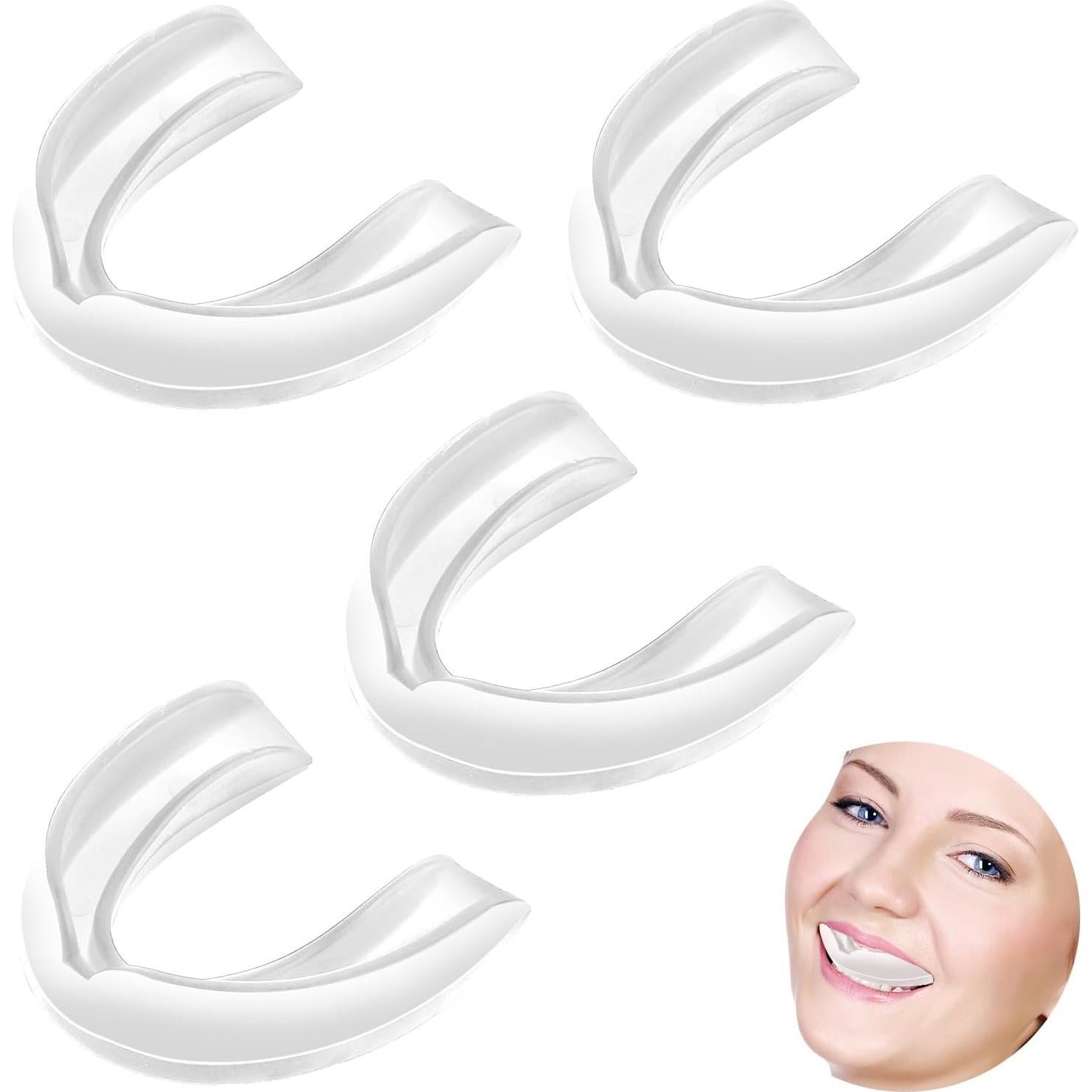 Paquete de 4 Protectores Bucales Deportivos Dimeho Transparente