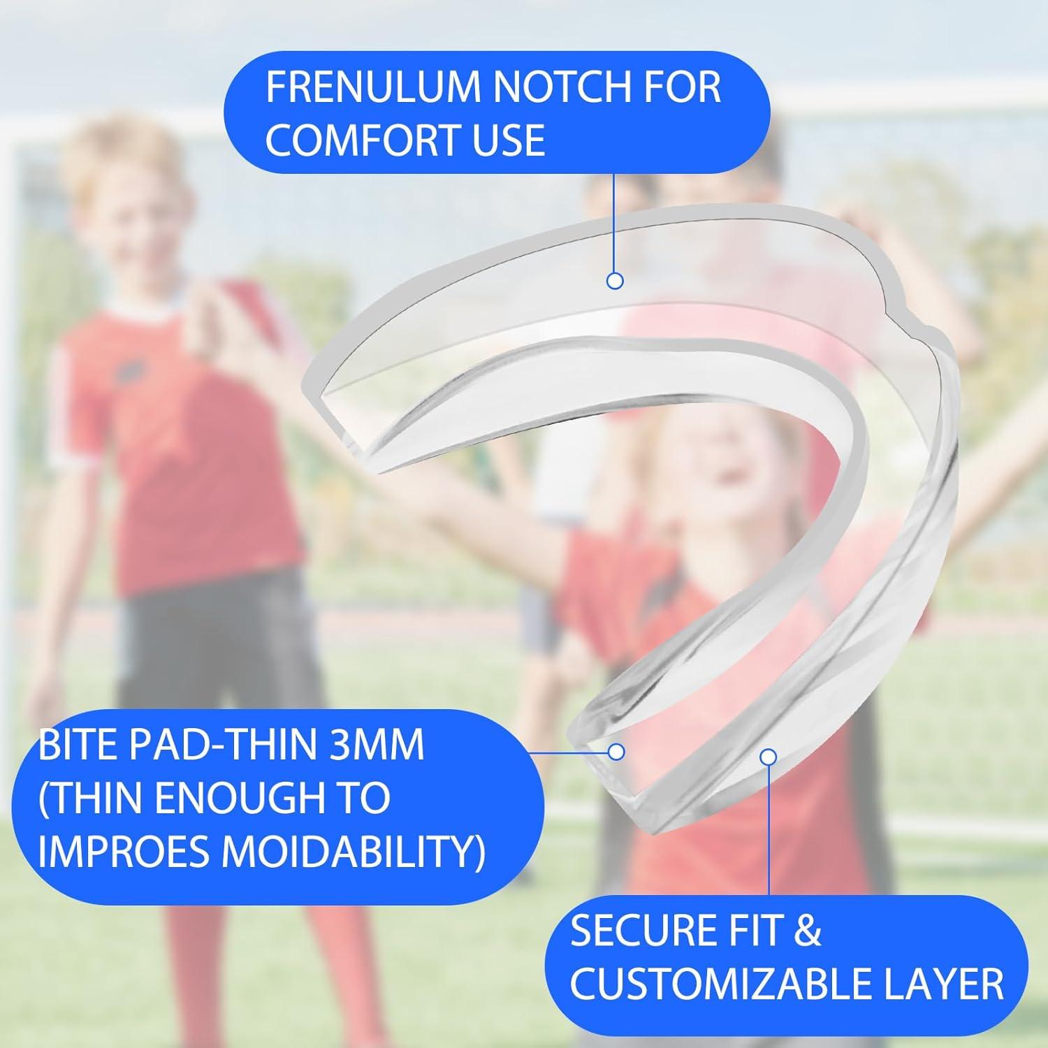 Paquete de 4 Protectores Bucales Deportivos Dimeho Transparente