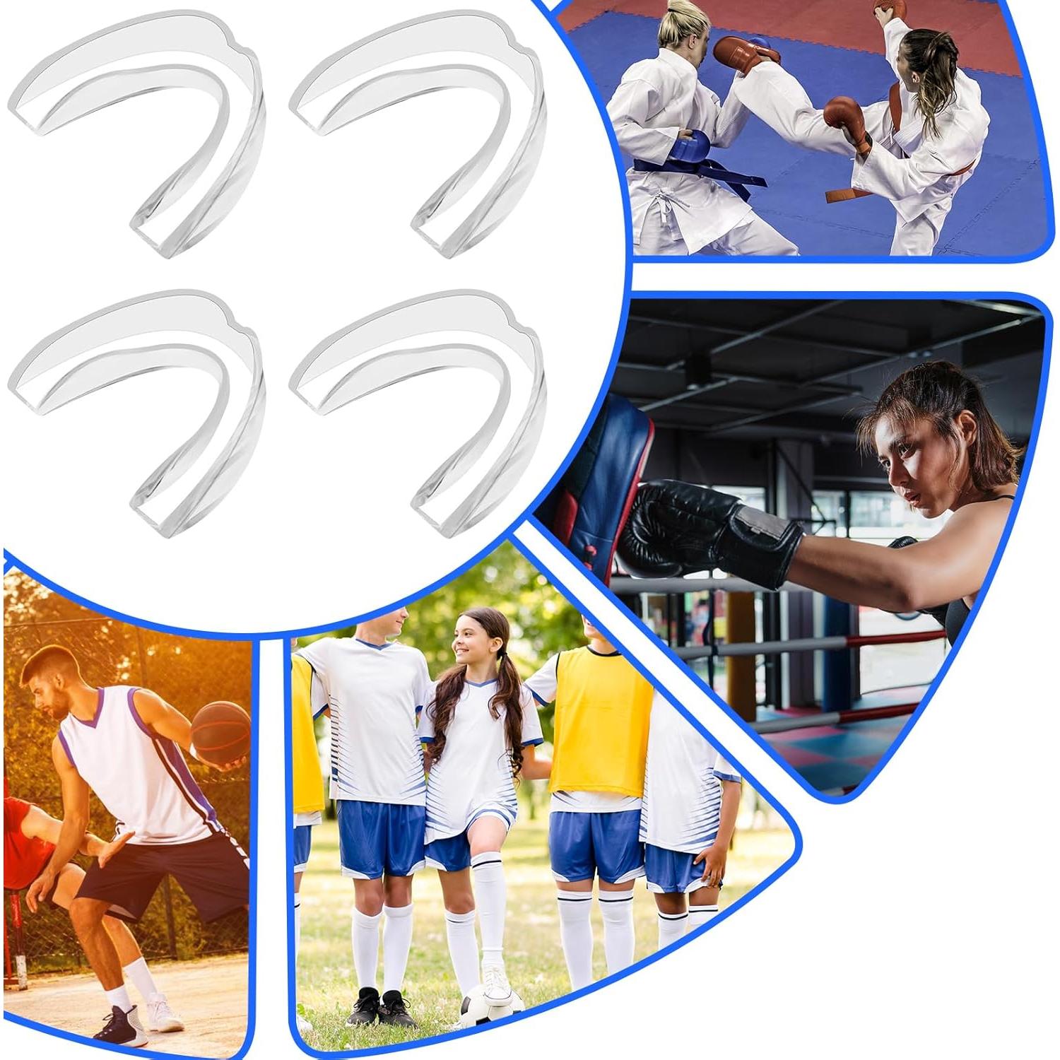 Paquete de 4 Protectores Bucales Deportivos Dimeho Transparente