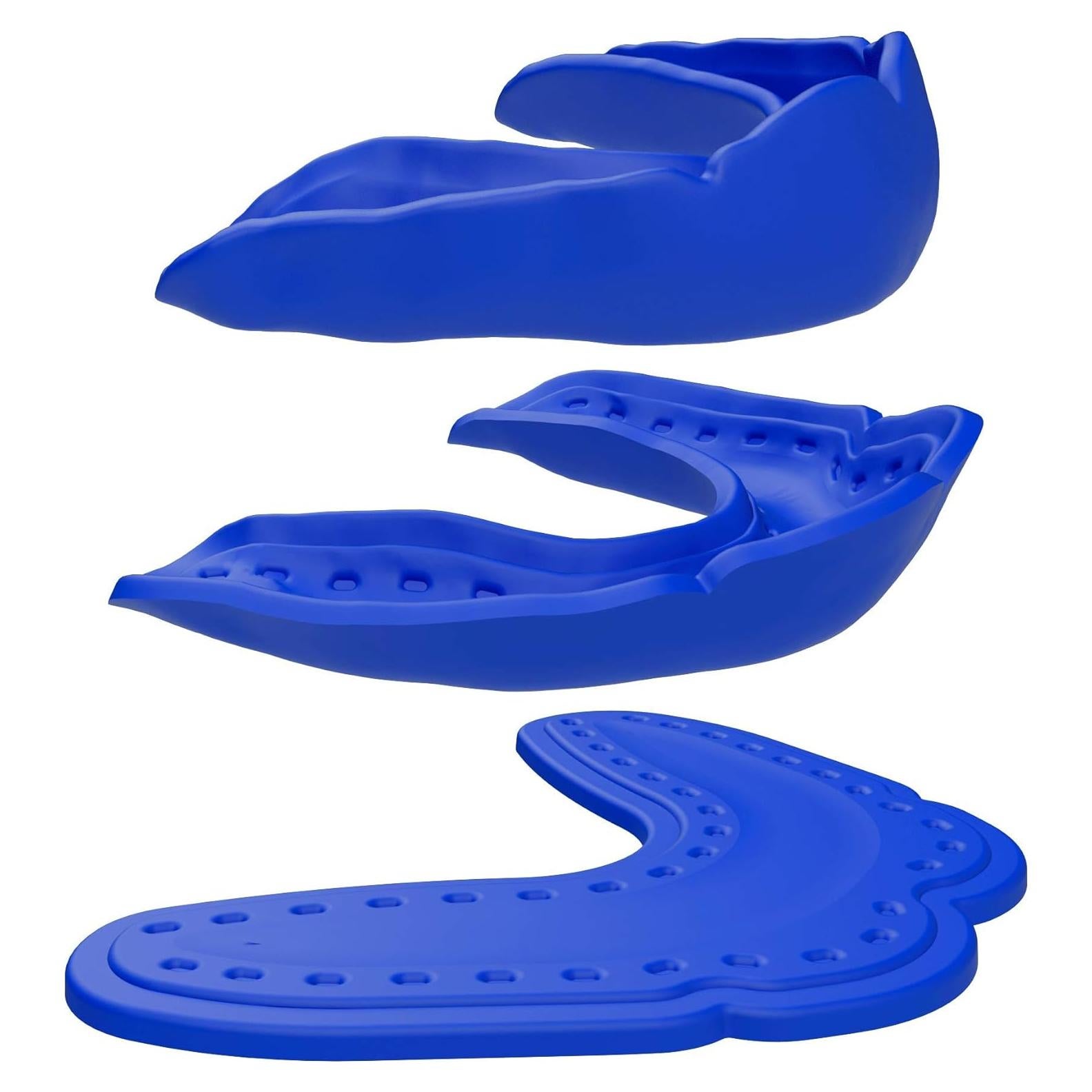 Protector Bucal Shock Doctor 2.4mm Azul para Deportes y Bruxismo