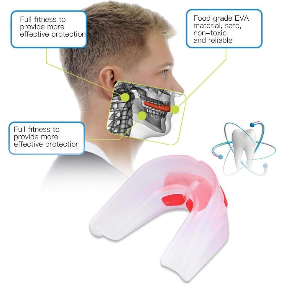 Protector Bucal Doble Cara Zerone para Deportes - EVA Blanco