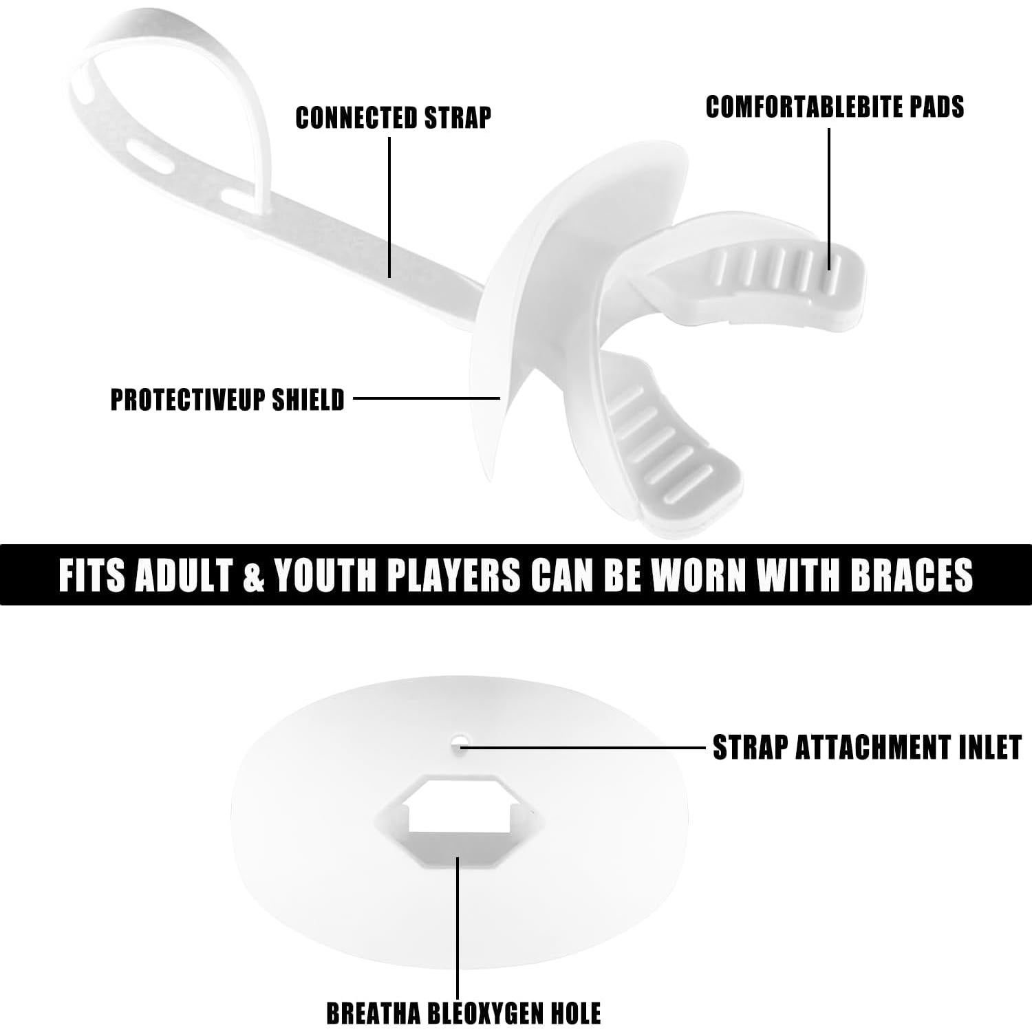 Protector Bucal GY para Deportes de Contacto - Blanco