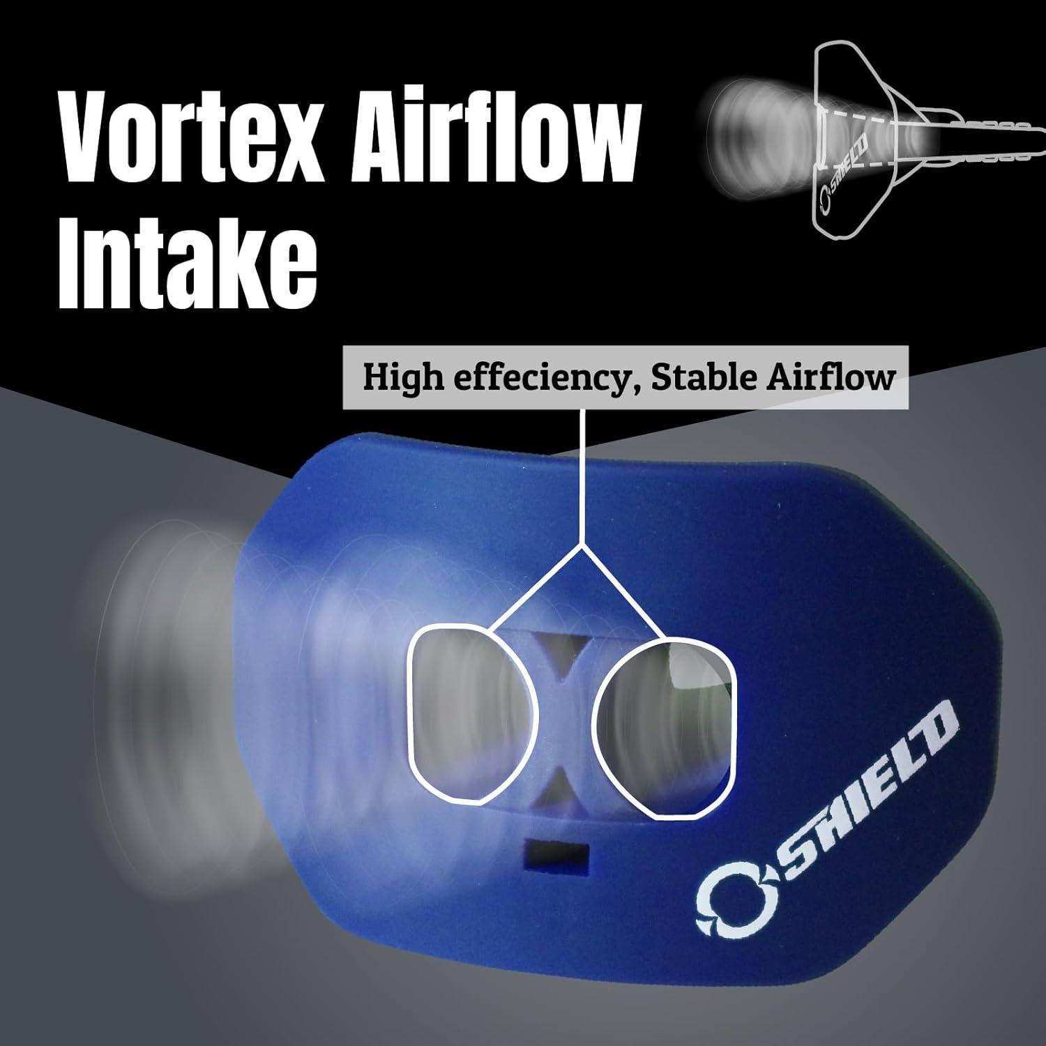 Protector Bucal O Shield Vortex Flow Doble Capa Azul Real