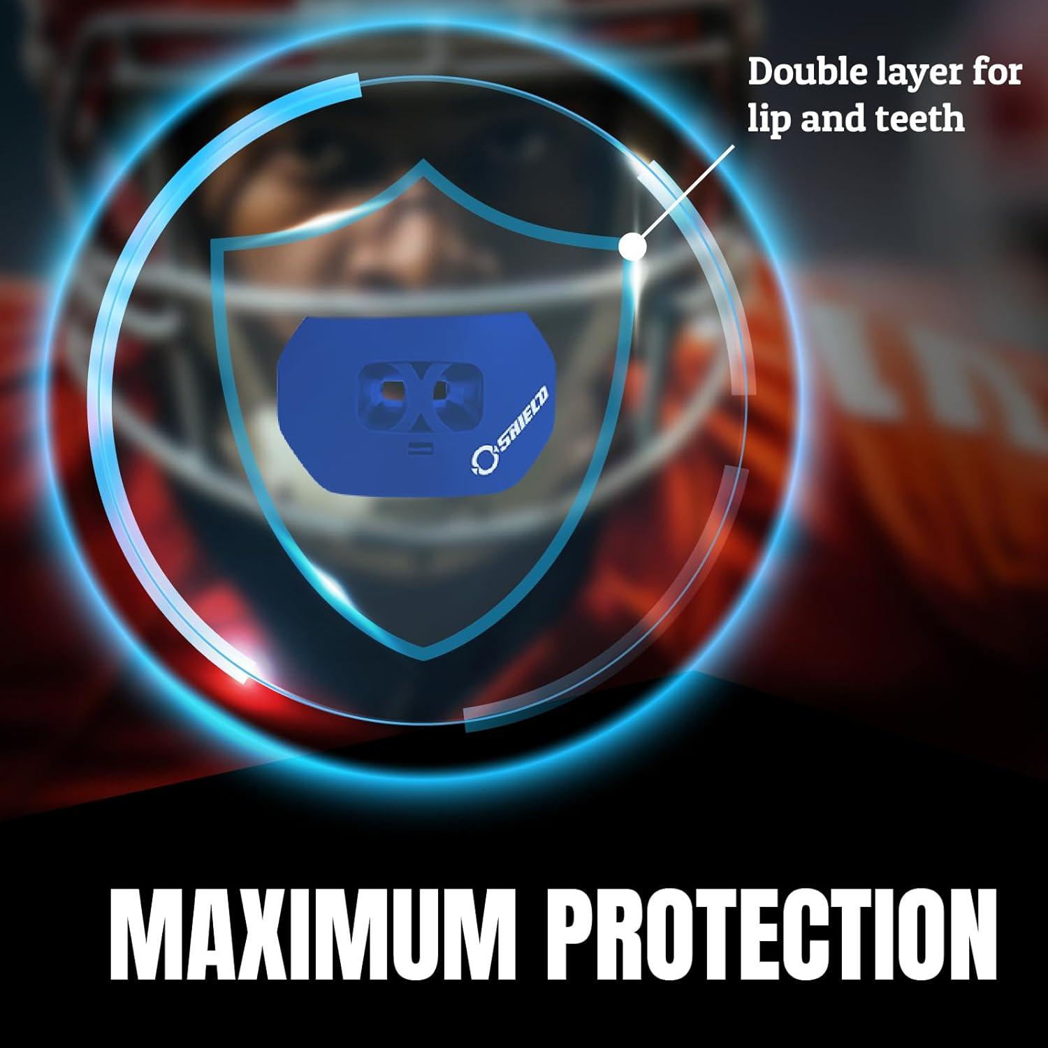 Protector Bucal O Shield Vortex Flow Doble Capa Azul Real
