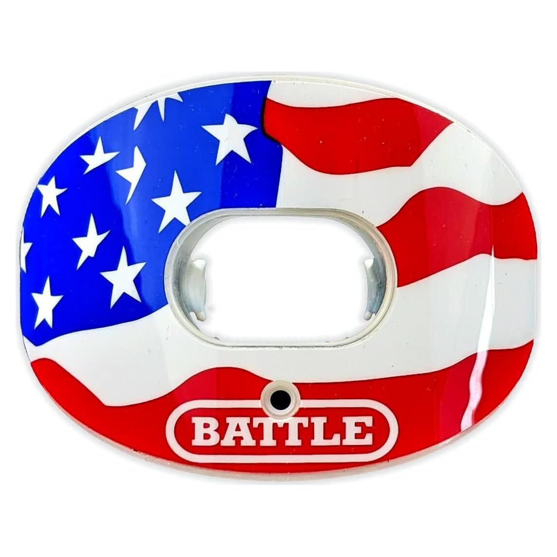 Protector Bucal de Fútbol Battle Sports 2.0 Oxígeno - Rojo, Blanco, Azul