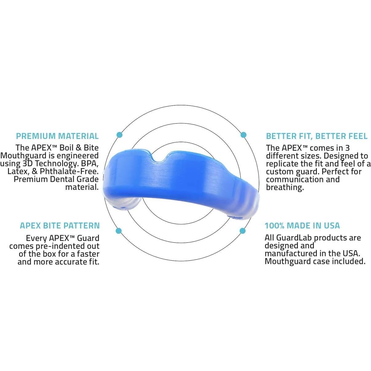 Protector Bucal Deportivo APEX Lite Grande Azul - GuardLab