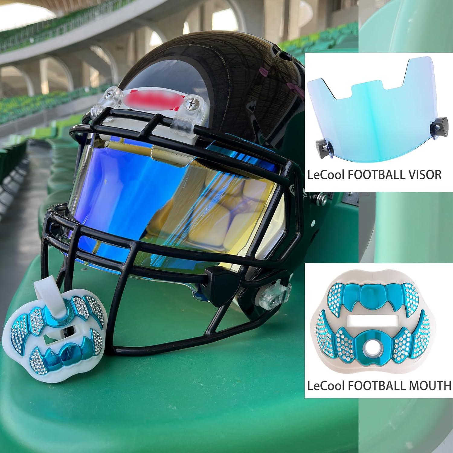 Protector Bucal LeCool 3D para Fútbol y Rugby - Blanco-Azul