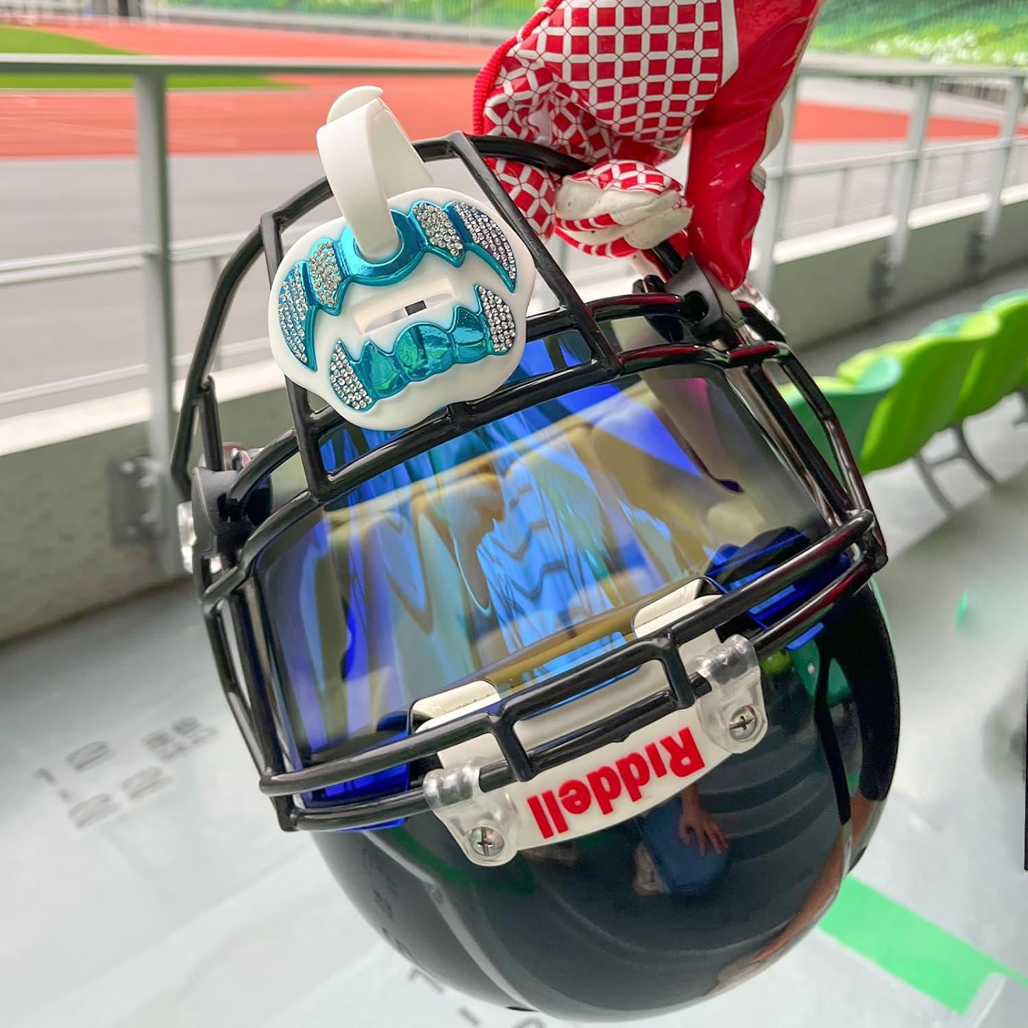 Protector Bucal LeCool 3D para Fútbol y Rugby - Blanco-Azul