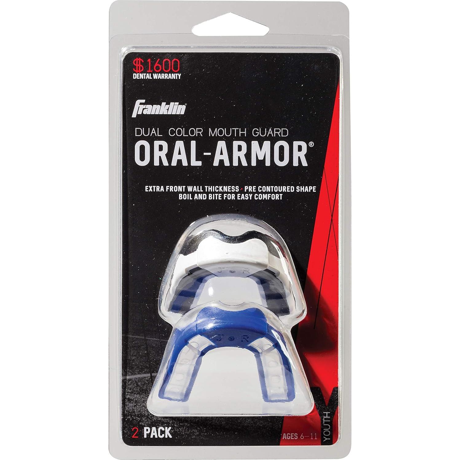 Protectores Bucales Personalizables Franklin Sports - 2 Unidades para Jóvenes