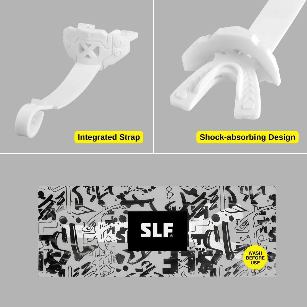 Protector Bucal SLEEFS Blanco para Fútbol - Silicona Premium