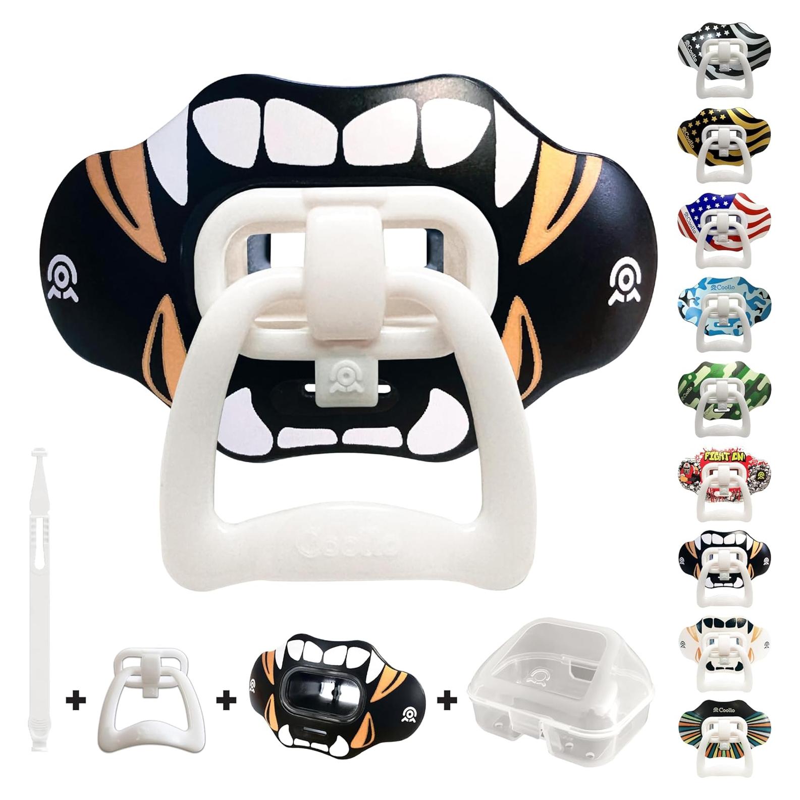 Protector Bucal 2-en-1 Coollo Sports para Fútbol Adultos y Jóvenes