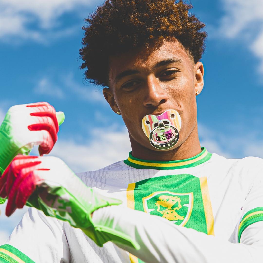 Protector Bucal Battle Sports Binky Oxygen Fútbol - Azul Bebé