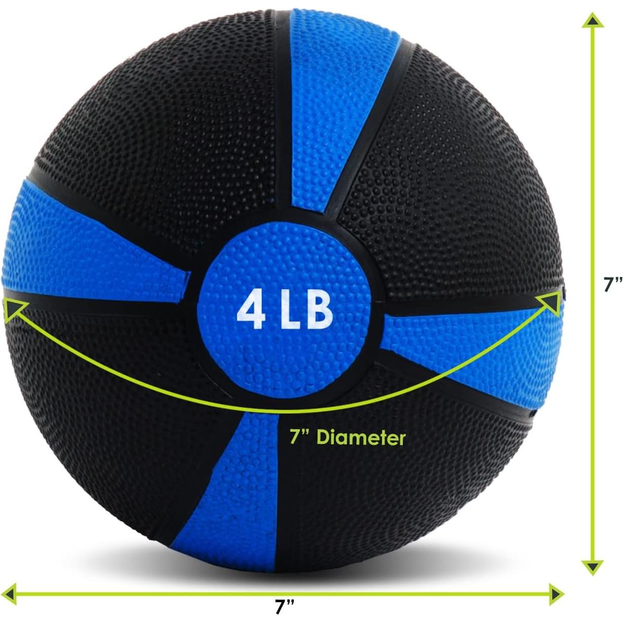 Balón Medicinal ProsourceFit 1.81 kg Azul/Negro para Fitness