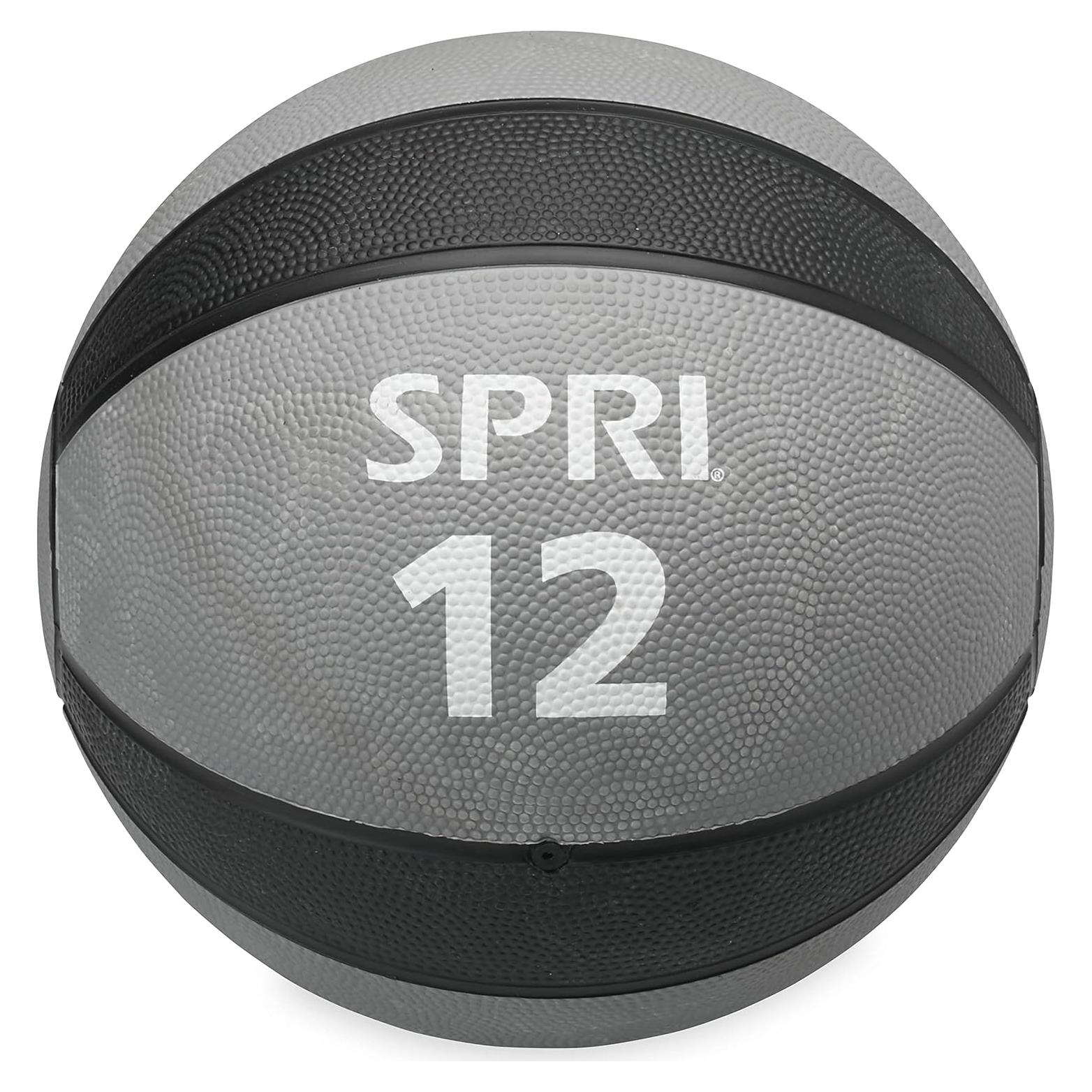 Balón Medicinal SPRI 12 lb (5.44 kg) para Ejercicio y Fitness